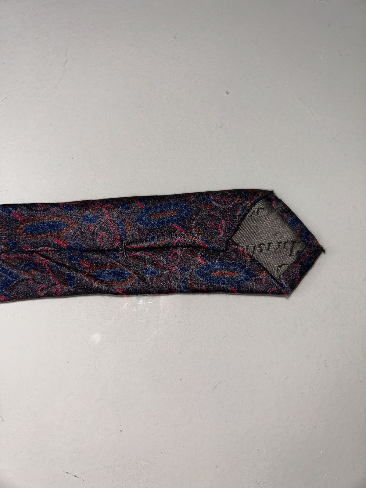 Dior Vintage Christian Dior Monsieur Blue & Red Men’s Silk Tie Size ONE SIZE - 7 Thumbnail