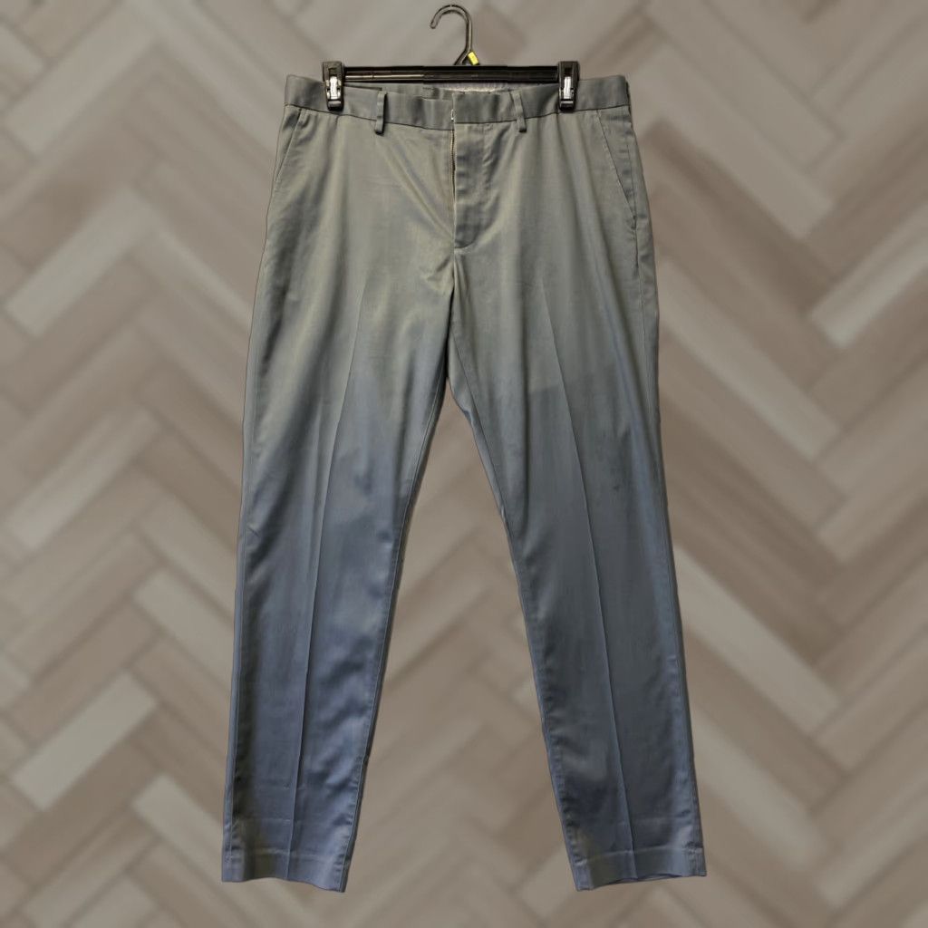 Nordstrom JOHN W. NORDSTROM VINTAGE Chino Pants Mens 36x33 Gray Flat Front Classic Preppy Casual Size US 36 / EU 52 - 1 Thumbnail