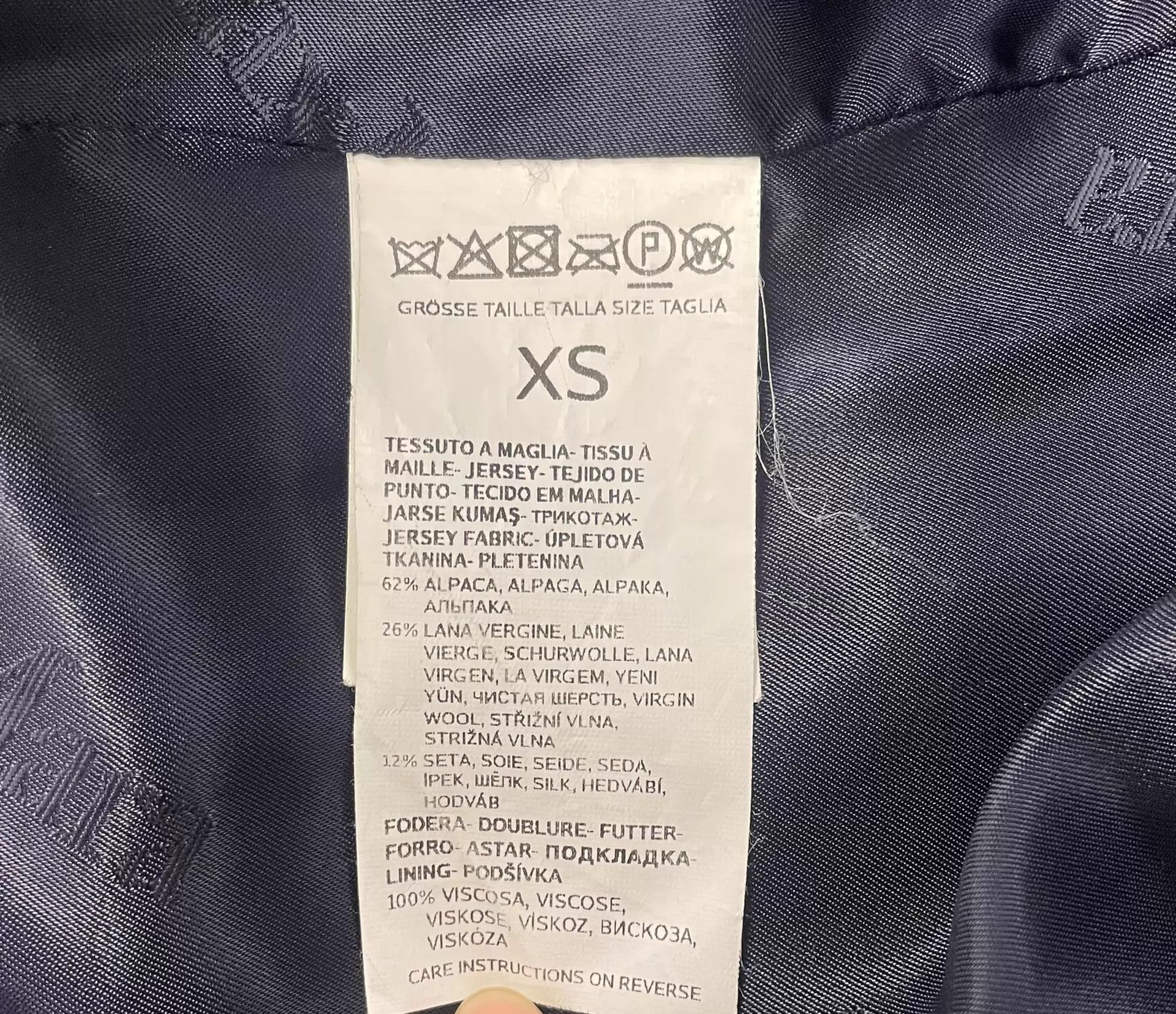 Max Mara MaxMara Navy Blue Long Coat XS Alpaca/Wool/Silk Near New Size XS / US 0-2 / IT 36-38 - 3 Thumbnail