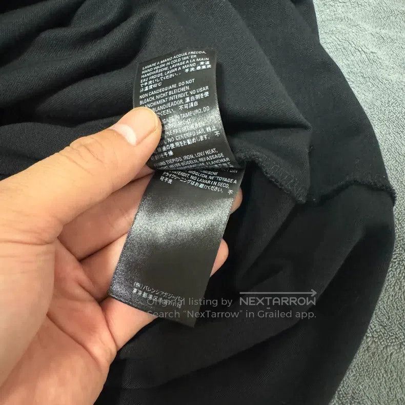 Balenciaga Balenciaga White M-size black T-shirt with round neck and Size US M / EU 48-50 / 2 - 7 Thumbnail