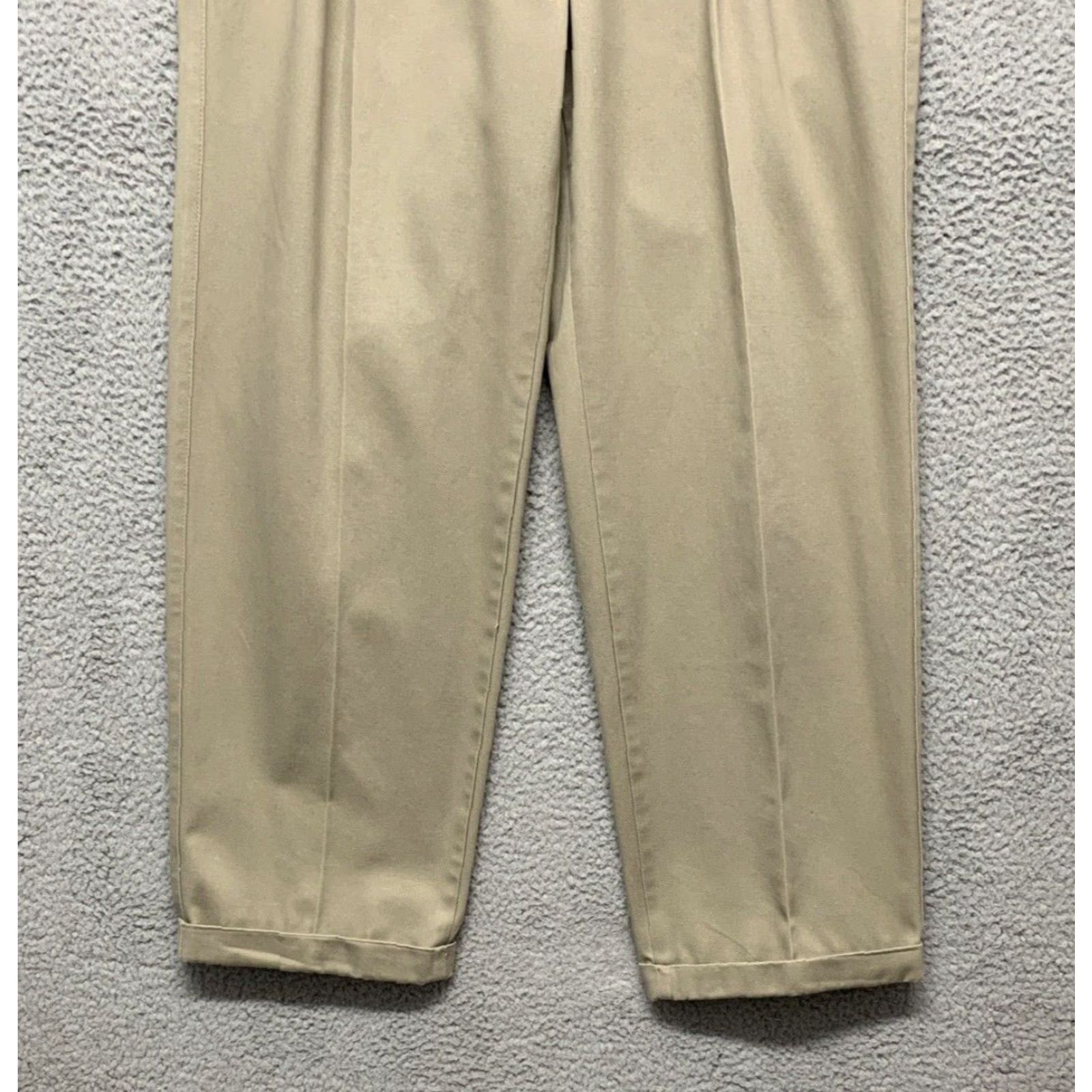 Logo 7 Dress Pants Men's 34W x 30L Tan Pleated Front Cuffed Hem Button Pockets LOGO Dress Pants Mens 34W 30L Tan Pleated Front Cuffed Hem Button Pockets Size US 34 / EU 50 - 3 Thumbnail