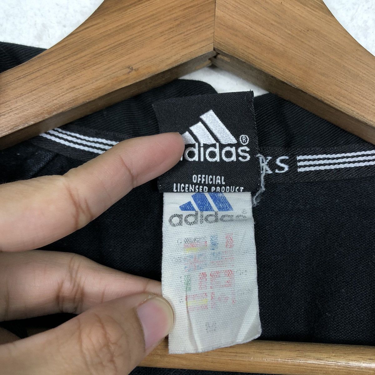 Adidas 📌Vintage Adidas All Black Rugby Polo Collar Big Logo Size US M / EU 48-50 / 2 - 16 Thumbnail