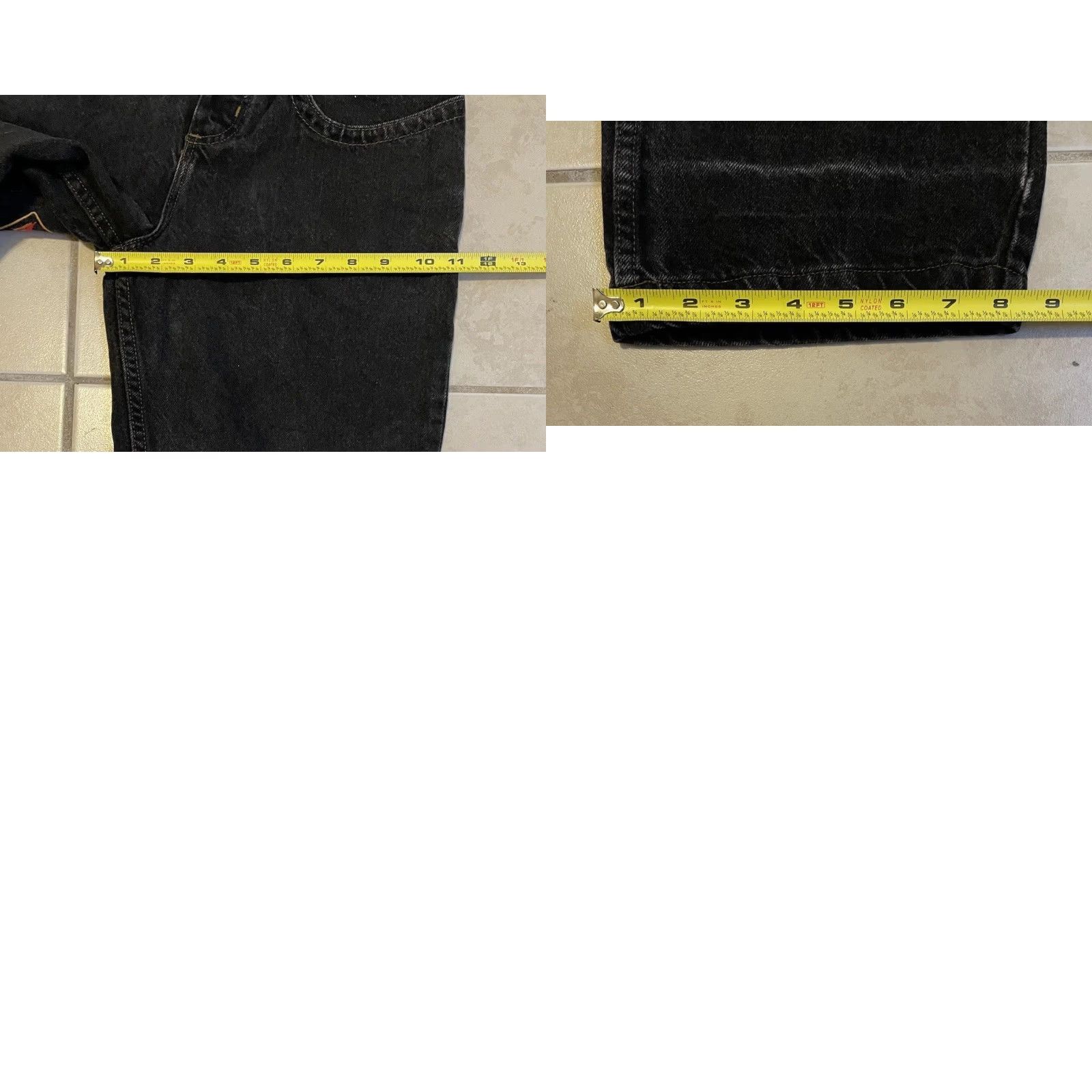Vintage VINTAGE Zonz Jeans 12 25/25 Black Wide-Leg 90s Y2K Grunge Punk Skate Rave USA Big Pockets Women Jeans Size 34" / US 12 / IT 48 - 9 Thumbnail
