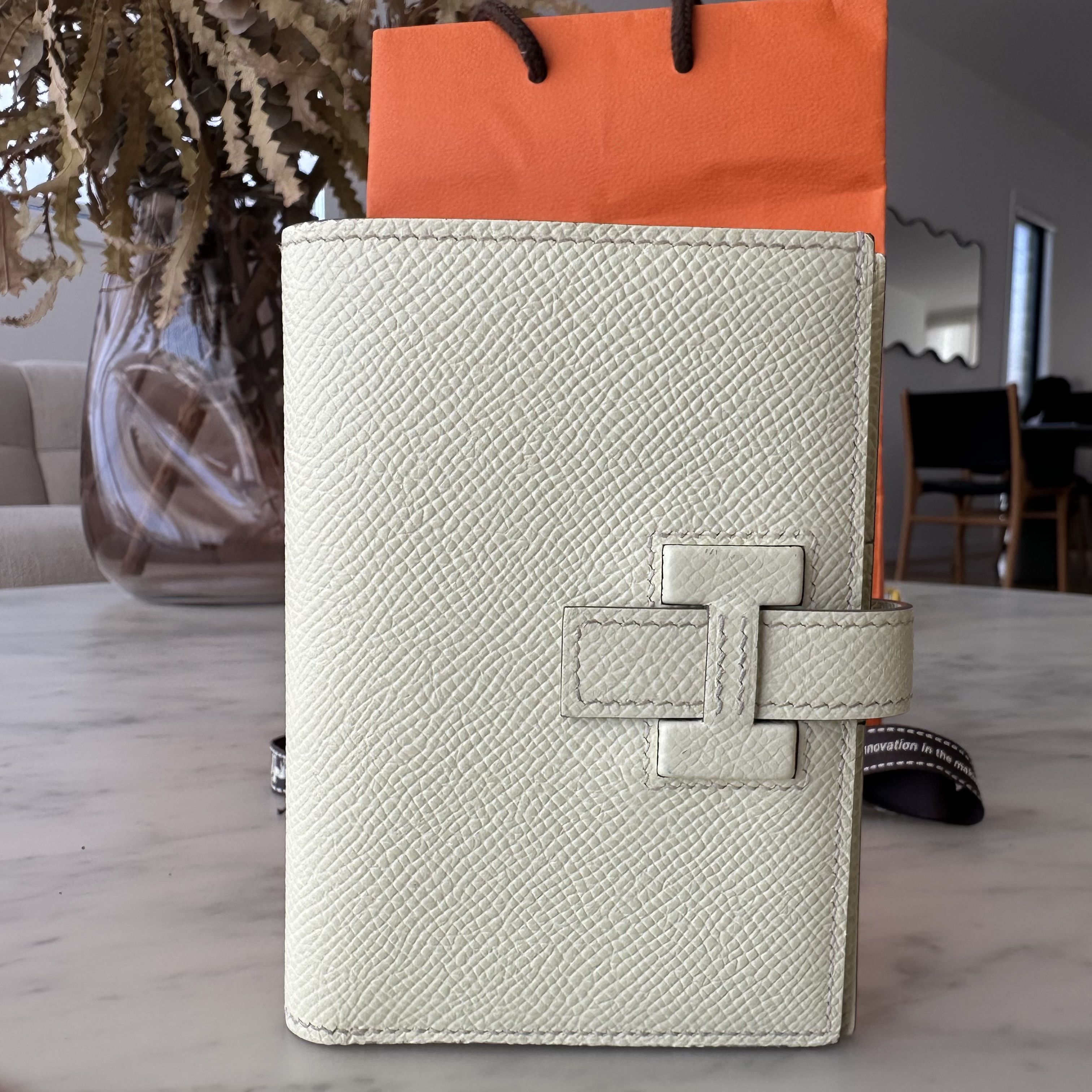 HERMES New H Passant compact wallet