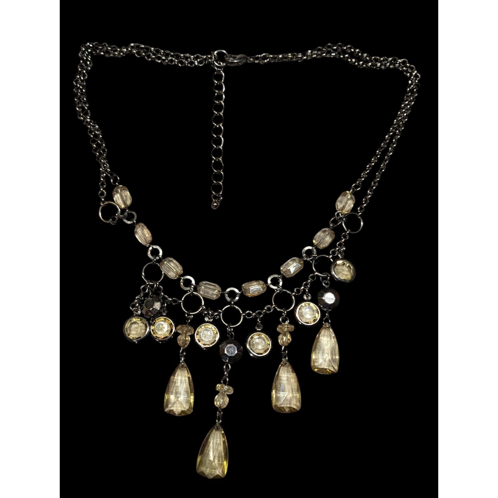 Other Vintage Fantasy Champagne Gemmed Chandelier Necklace Size ONE SIZE - 1 Thumbnail