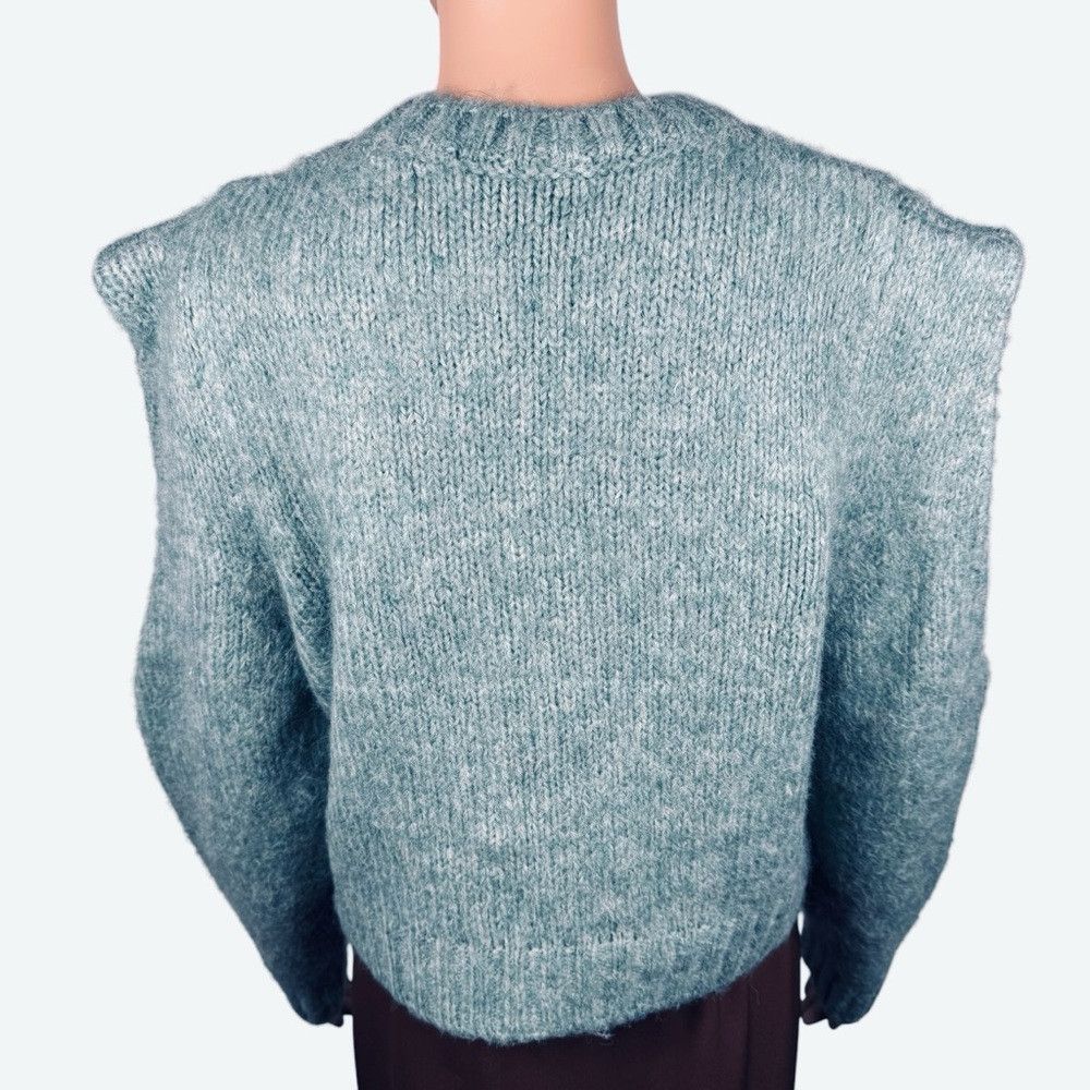 Zara NWT New Zara Blogger Favorite Sage Shoulder Detail Sweater Size S / US 4 / IT 40 - 5 Thumbnail