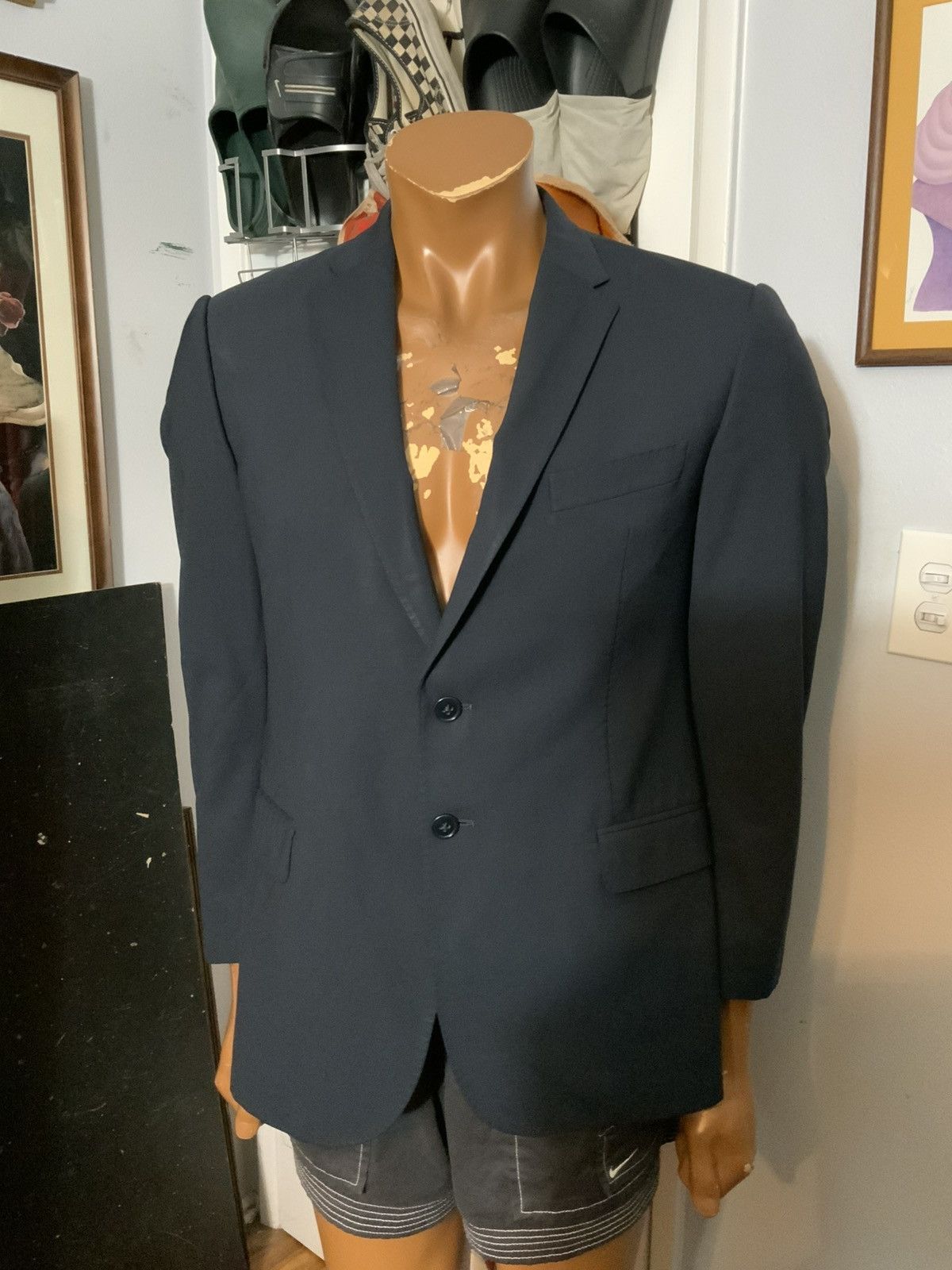 Armani Collezioni Armani Collezioni M Line Navy Wool Two Button Blazer Jacket Size US S / EU 44-46 / 1 - 11 Thumbnail