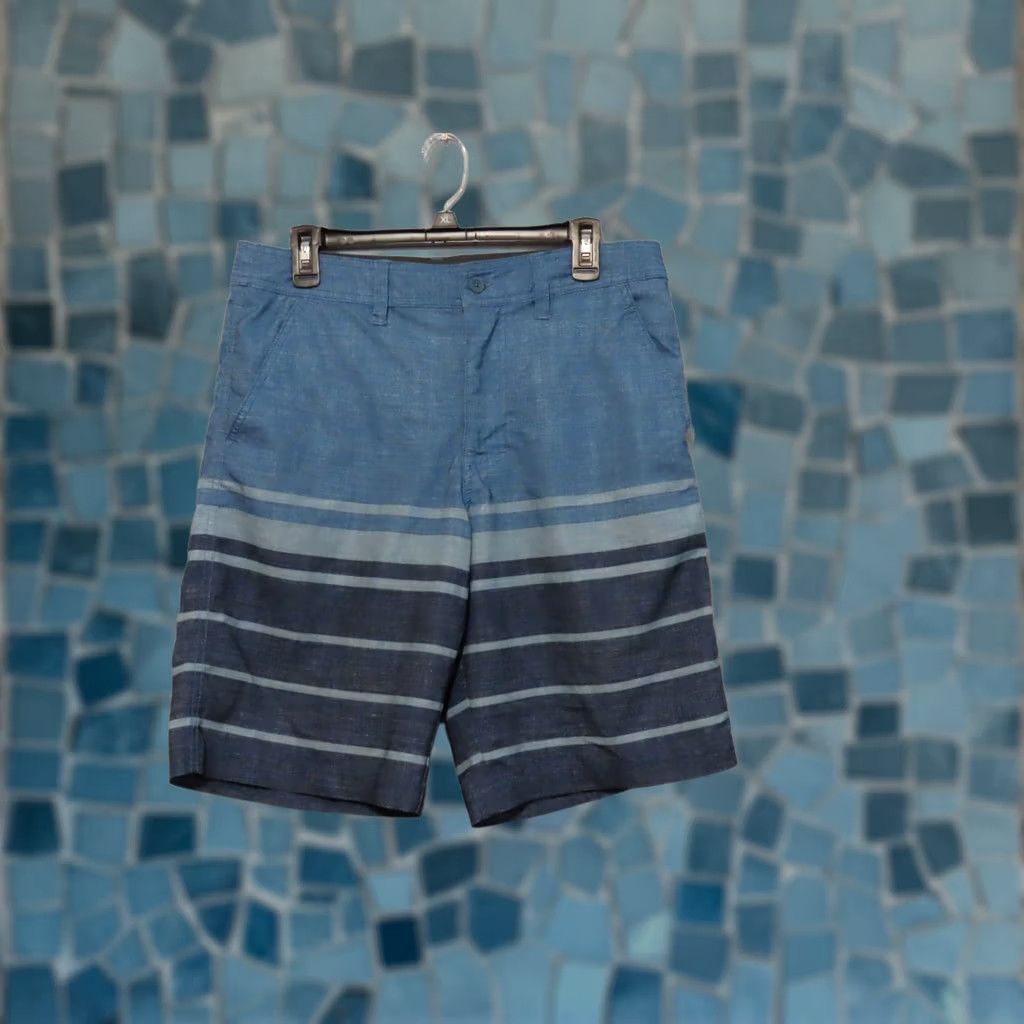 Mossimo VINTAGE Mossimo Supply Co Men’s Stripe Swim Board Hybrid Shorts Blue 32 Size US 32 / EU 48 - 1 Thumbnail