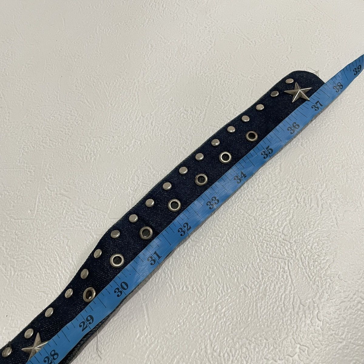 If Six Was Nine Vintage y2k Star studded denim belt kapital style Size ONE SIZE - 7 Thumbnail