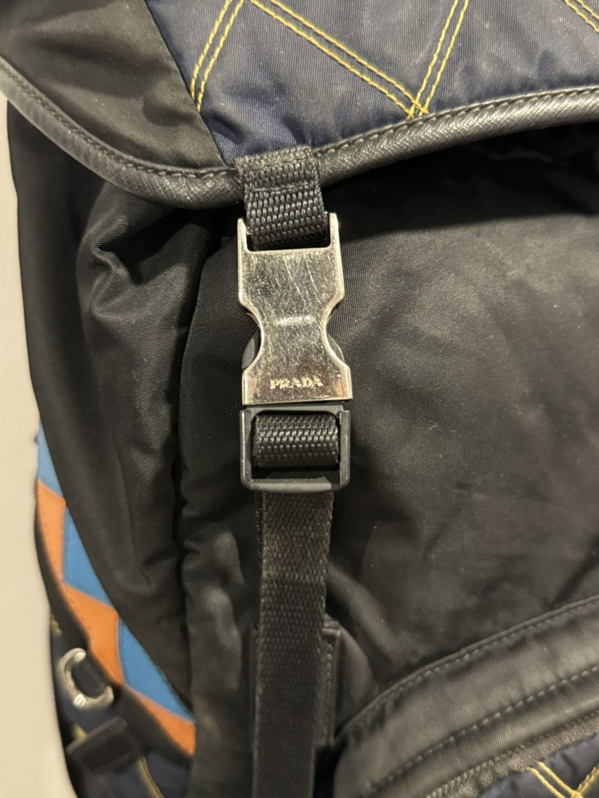 Prada PRADATessuto Nylon Impunturato DoubleBuckle Backpack Baltico Size ONE SIZE - 10 Thumbnail