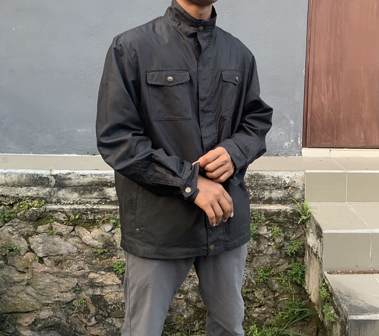 Kansai Yamamoto 👹Vintage KANSAI YAMAMOTO All Black Utility Jacket Size US L / EU 52-54 / 3 - 3 Thumbnail