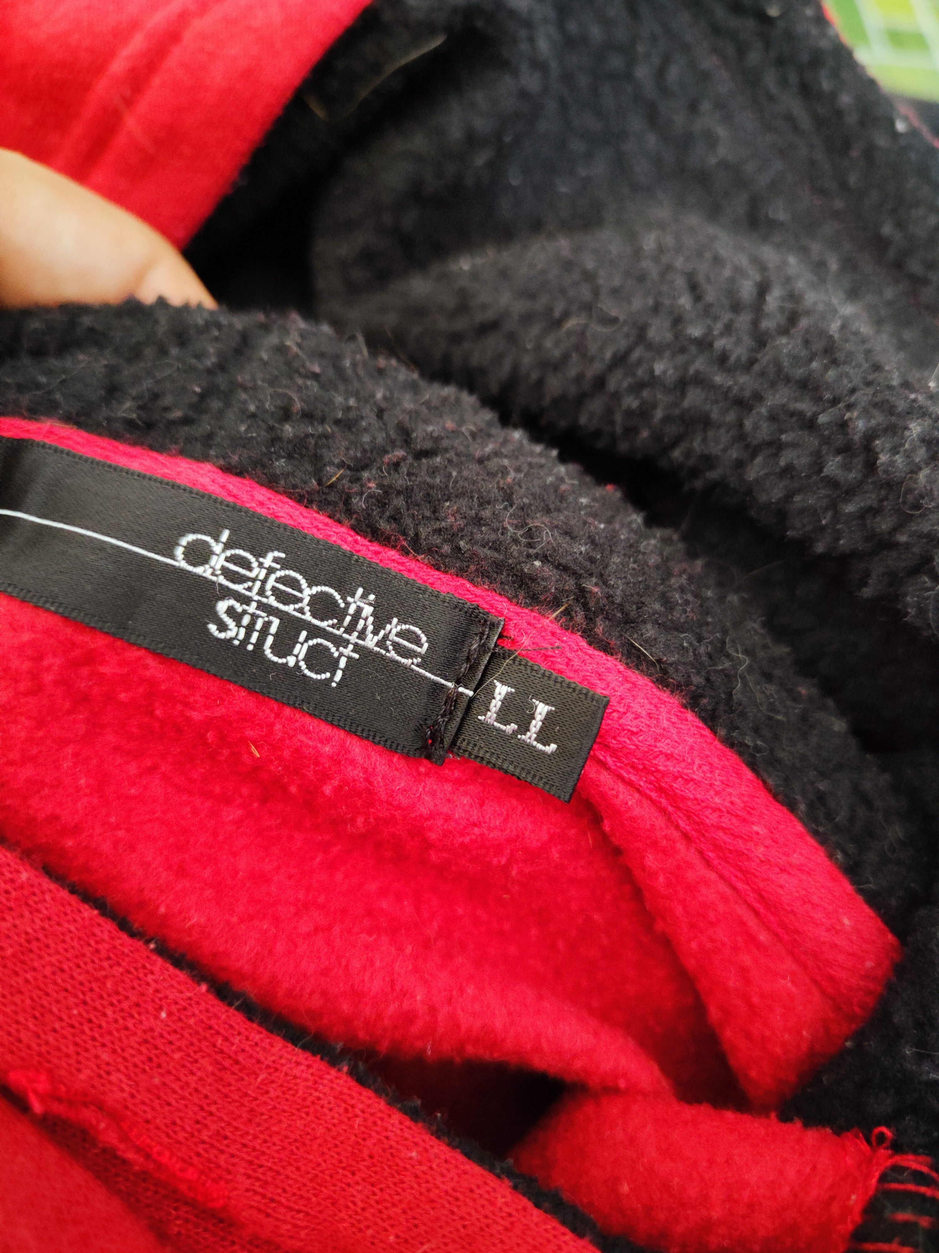 Japanese Brand × Vintage Vintage 💥 Defective Struct Red Hoodie Sweatshirts Size US L / EU 52-54 / 3 - 13 Thumbnail