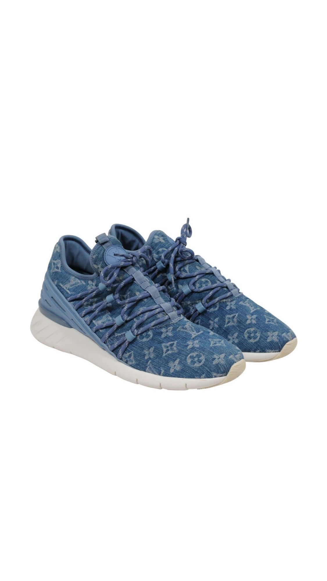 Louis Vuitton Blue Denim Fastlane Sneakers - 01911 Size US 8.5 / EU 41-42 - 1 Thumbnail