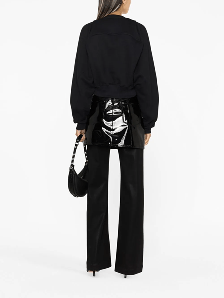 Off-White o1mle0824 Stamp Round Crop Crewneck in Black Size L / US 10 / IT 46 - 4 Thumbnail