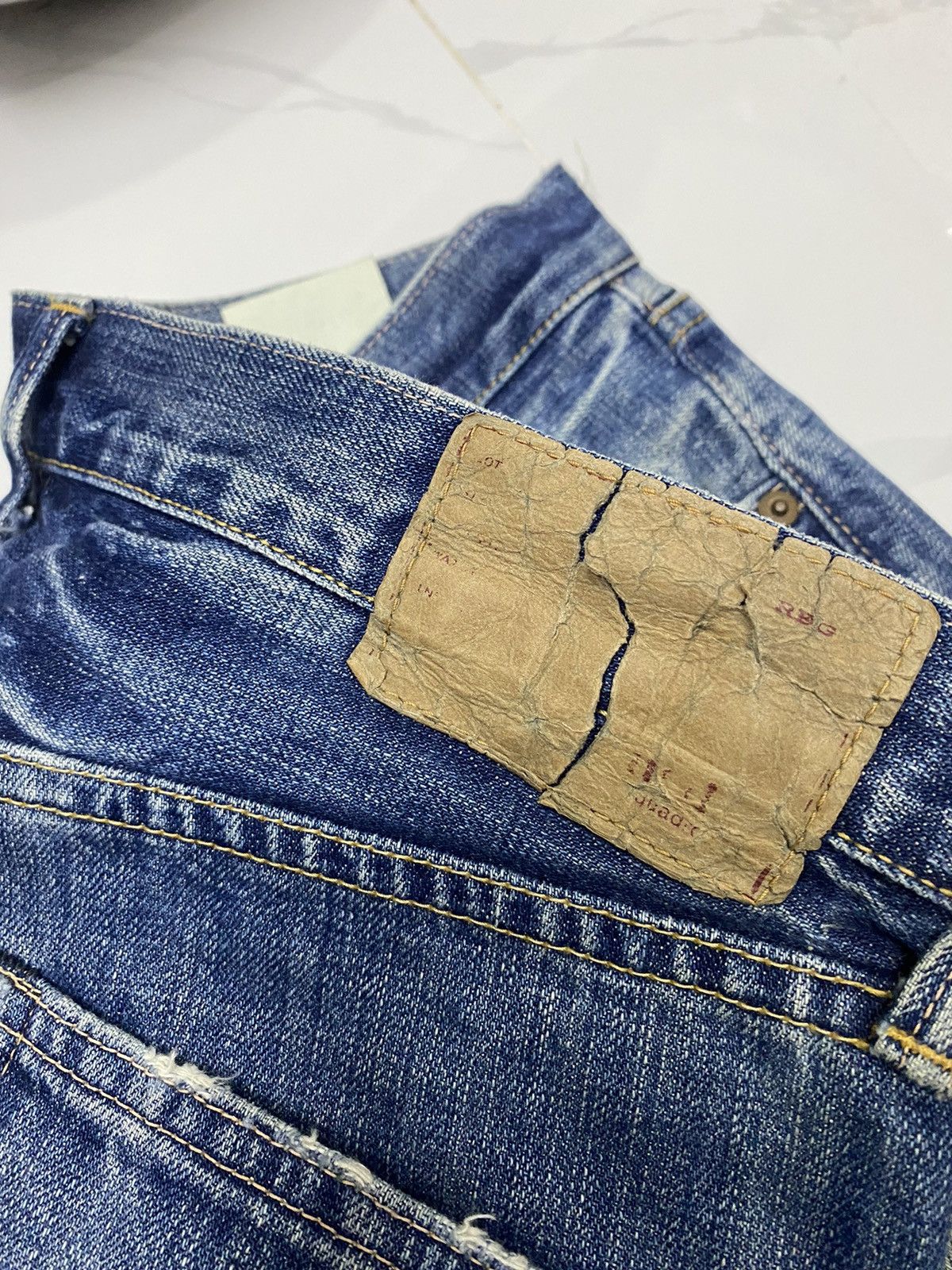 Kapital 🇯🇵 MADE IN JAPAN QUADRO DISTRESS DENIM HELMUT LANG STYLE Size US 32 / EU 48 - 10 Thumbnail