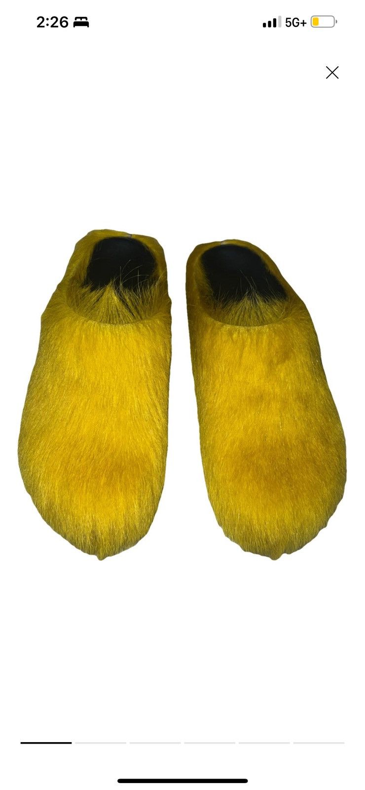 Marni Marni Fussbett Long Hair Clogs in Yellow Size US 7.5 / IT 37.5 - 1 Thumbnail