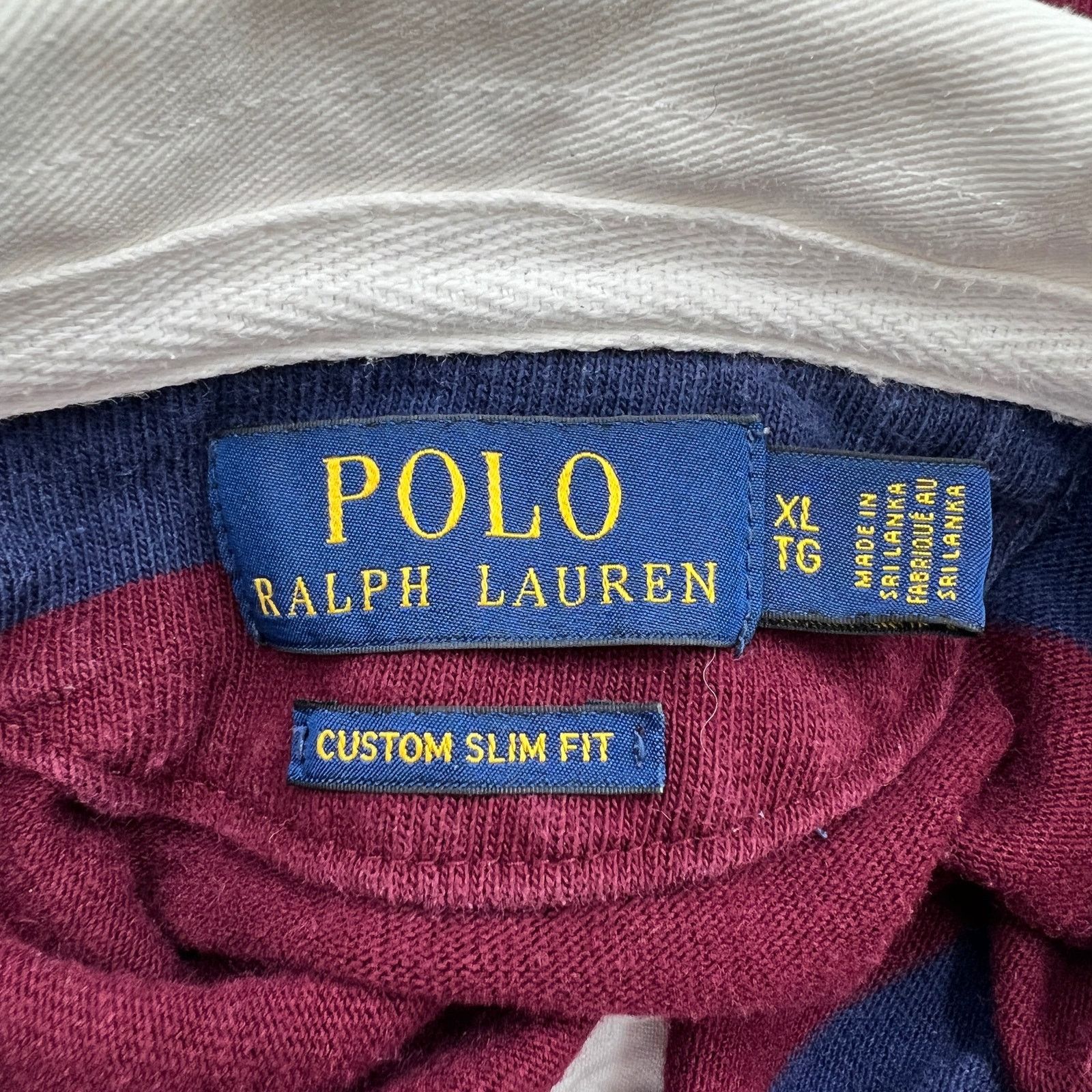 Polo Ralph Lauren Polo Ralph Lauren Stripe Polo Shirt Long Sleeves Burgundy Size US XL / EU 56 / 4 - 3 Thumbnail