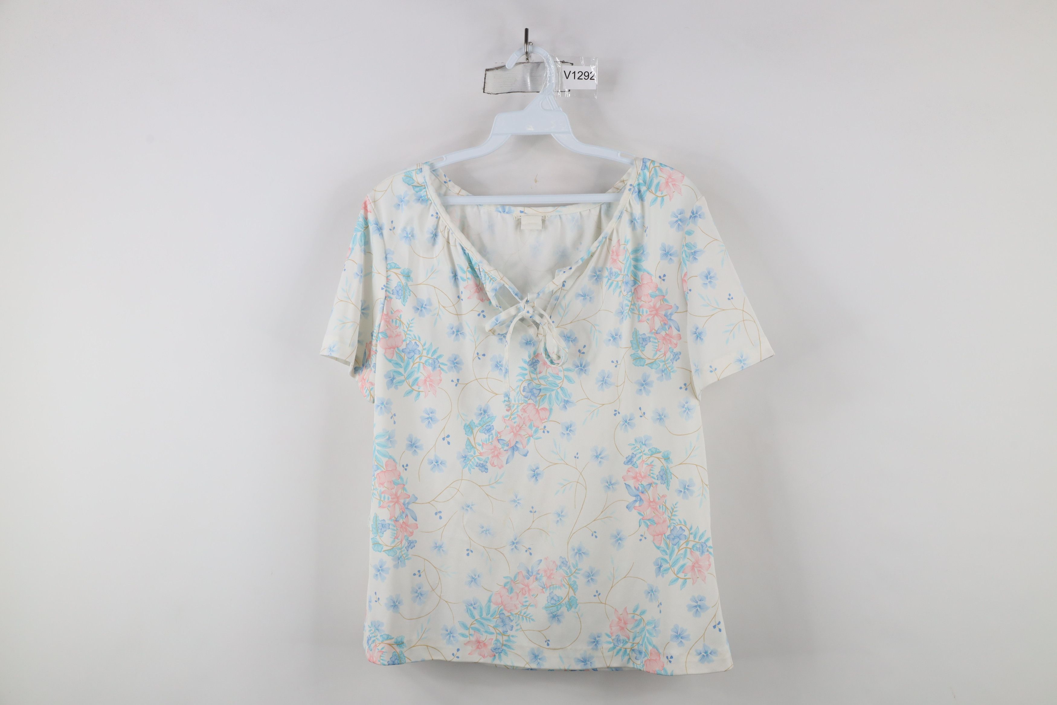 Vintage Vintage 70s Streetwear Flower Knit Short Sleeve Shirt Size M / US 6-8 / IT 42-44 - 1 Thumbnail