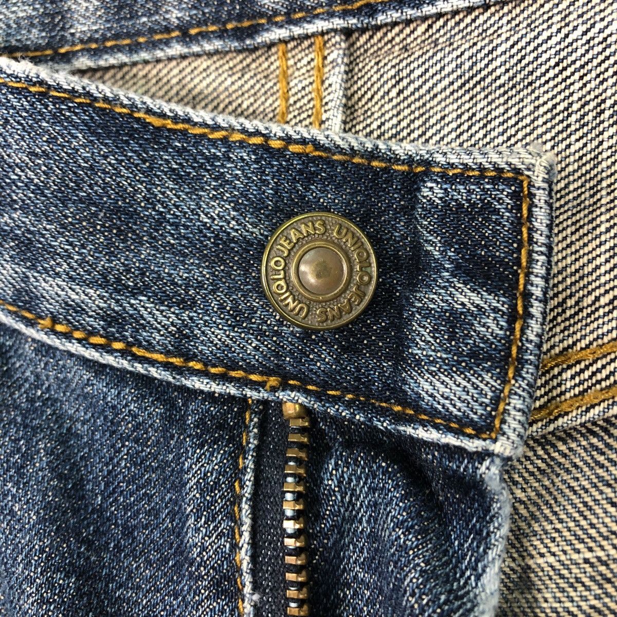 Japanese Brand Ring Denim Dark Wash Straight Leg Jeans Faded Size US 30 / EU 46 - 19 Thumbnail