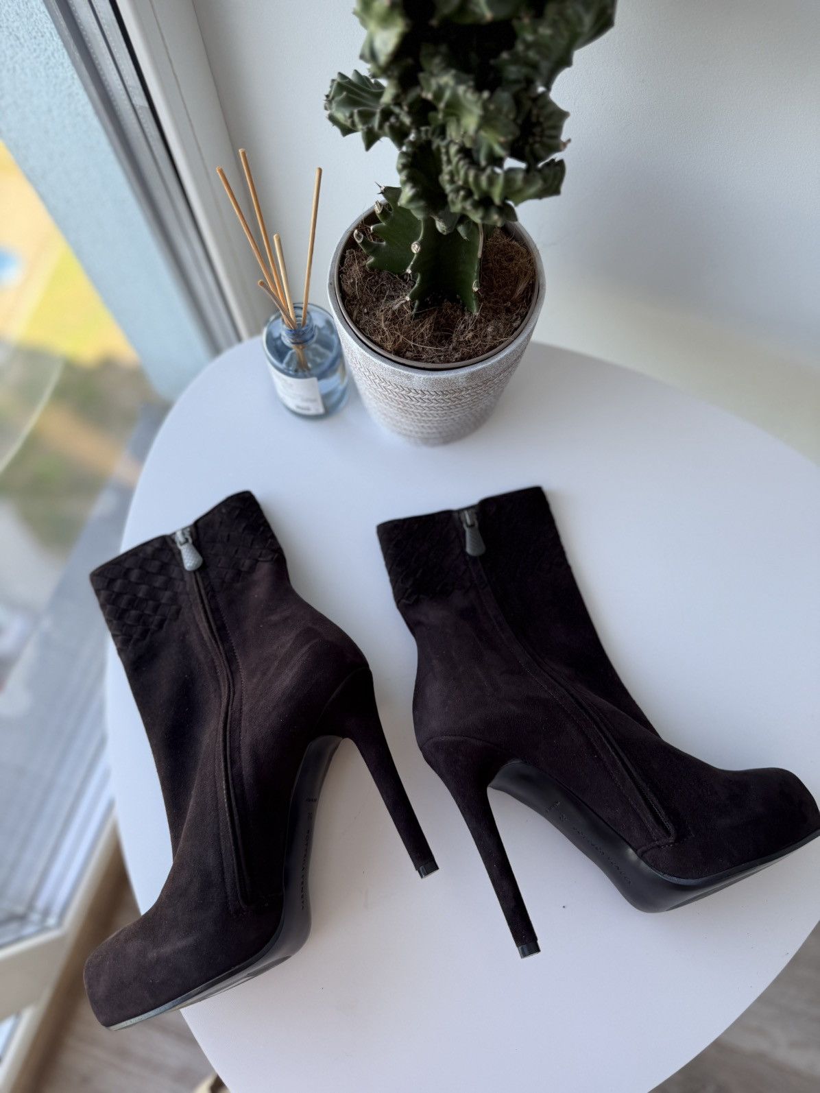 Bottega Veneta RRP $2700 Bottega Veneta Suede Intrecciato High Heel Boots Size US 8 / IT 38 - 5 Thumbnail
