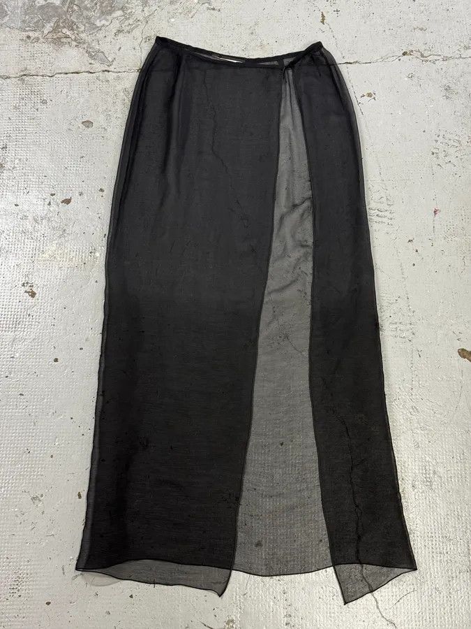 Giorgio Armani Giorgio Armani Blue Grey Gradient Clear Shirt & Skirt Organza Set Size S / US 4 / IT 40 - 14 Thumbnail