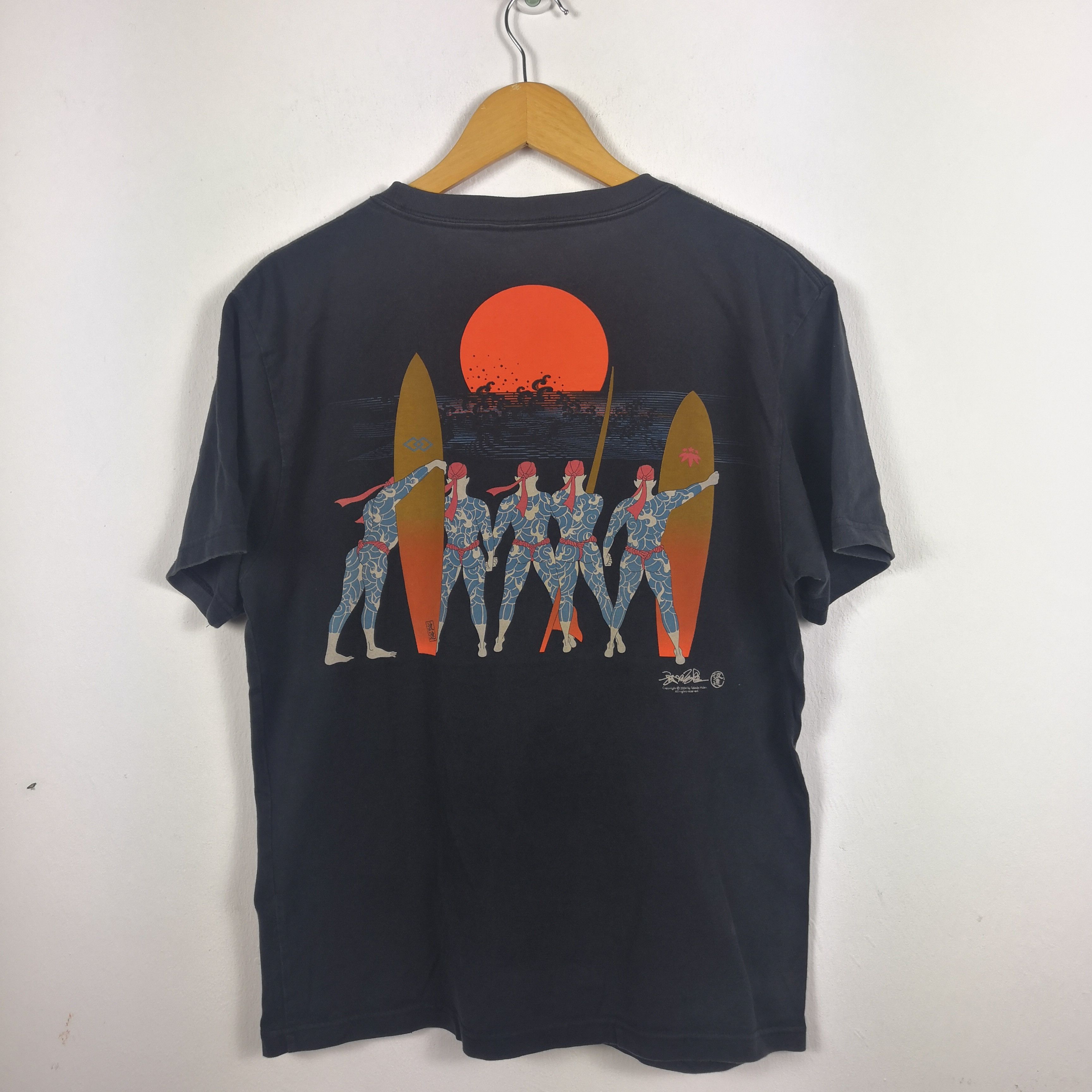 Vintage Vintage Y2K Takeda Hideo Sunset Surf Arts T-Shirt Japan Tees Size US L / EU 52-54 / 3 - 3 Thumbnail