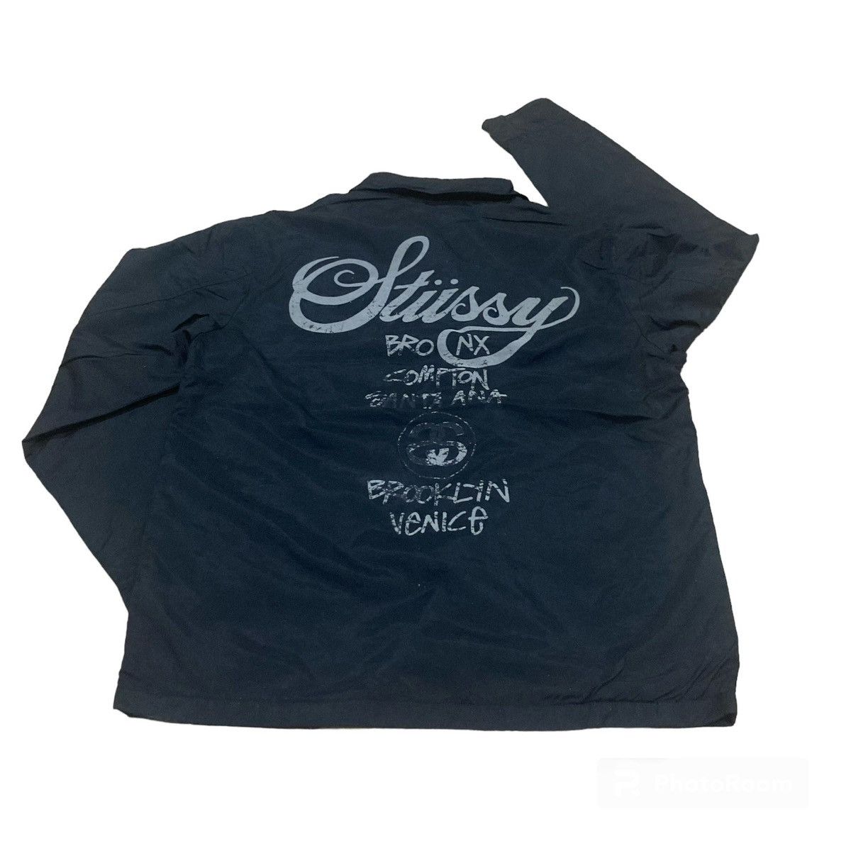 image of Stussy California Usa Coach Jacket in Black, Men's (Size Small)