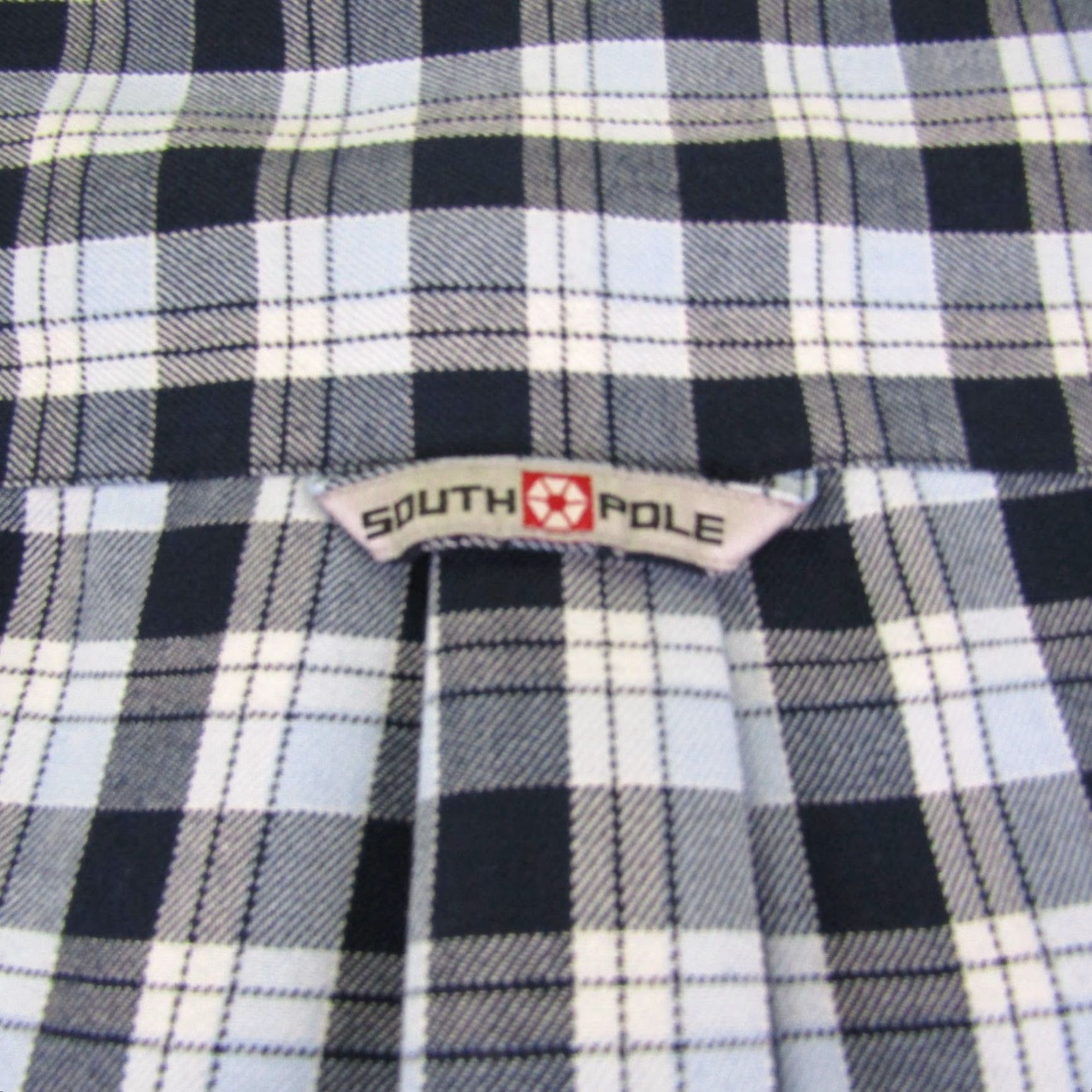 Southpole VINTAGE Southpole Shirt Mens XL Blue Plaid Flannel Button-Up 90s Y2K Classic Hip Hop Outdoor Easy Care Pockets Mens Size US XL / EU 56 / 4 - 5 Thumbnail