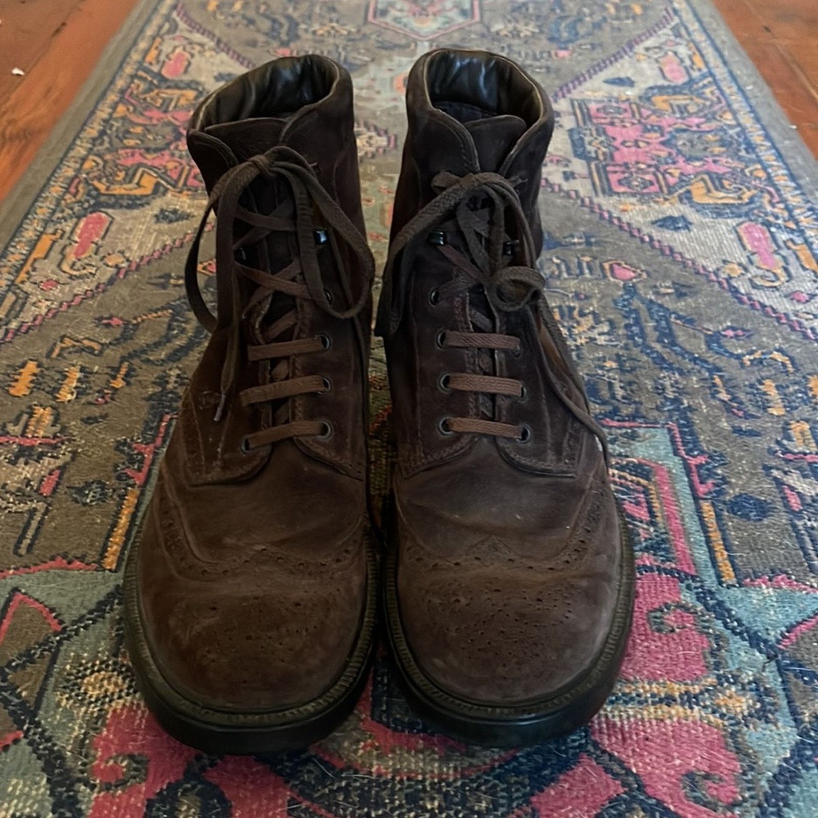 Hogan Hogan suede lace up wingtip boots sz 9.5 Size US 9.5 / EU 42-43 - 2 Thumbnail