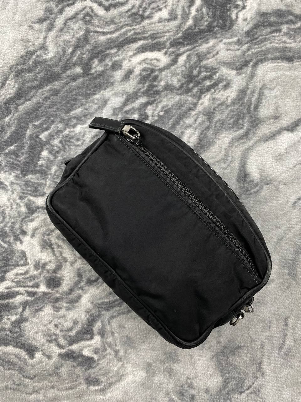 Prada Prada Tessuto Nylon Saffiano Wristlet Mini Bag Women Black Size ONE SIZE - 2 Thumbnail