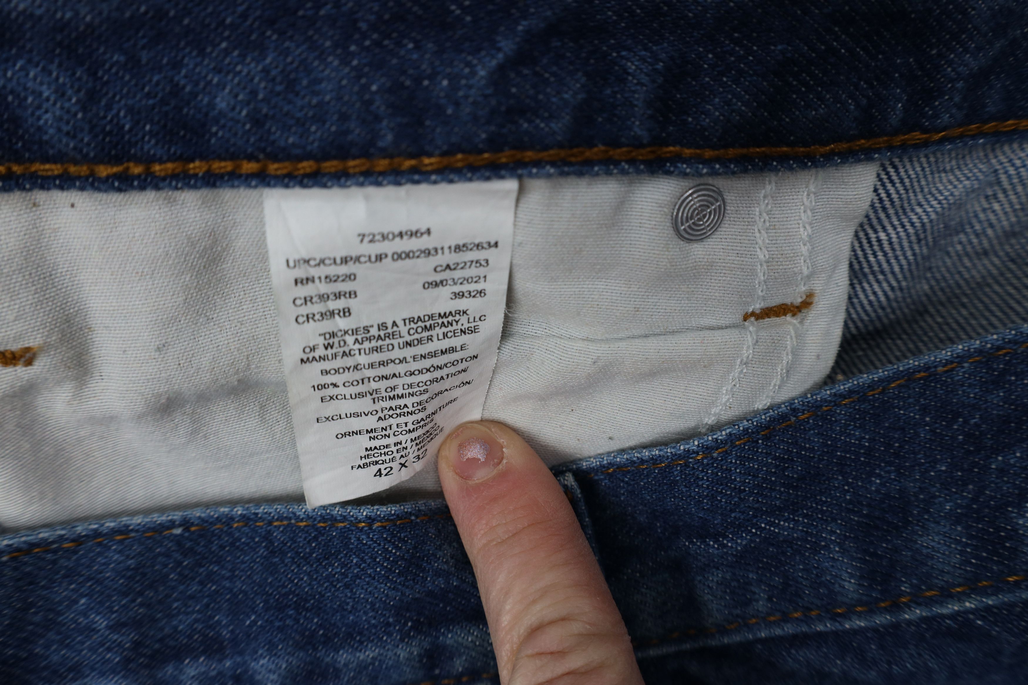 Dickies Vintage Y2K Dickies Relaxed Fit Wide Leg Denim Jeans Blue Size US 42 / EU 58 - 9 Thumbnail