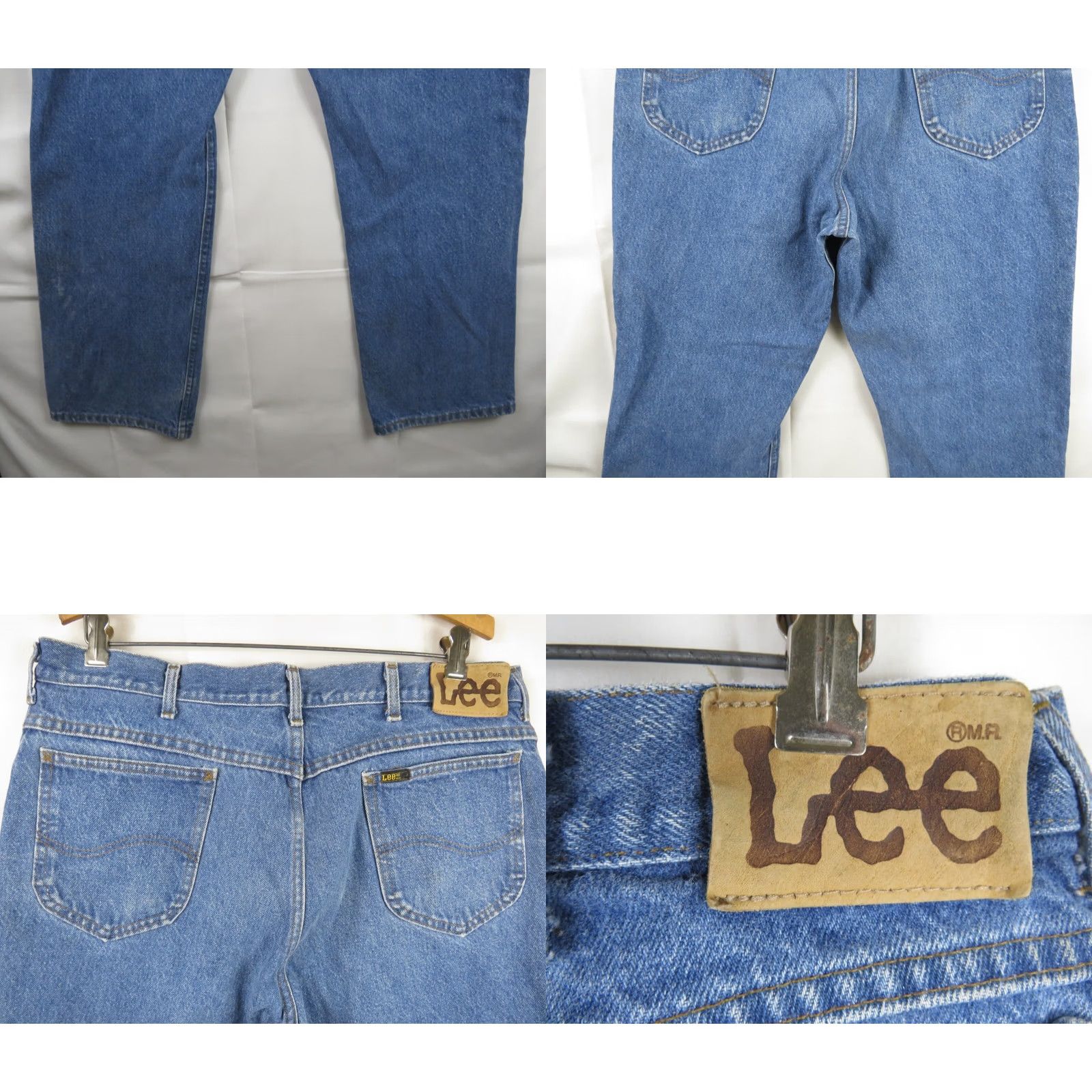 Lee VINTAGE LEE Jeans 1990's Size 38X31 Med Blue Stone washed Made in USA Mens Size US 38 / EU 54 - 8 Thumbnail