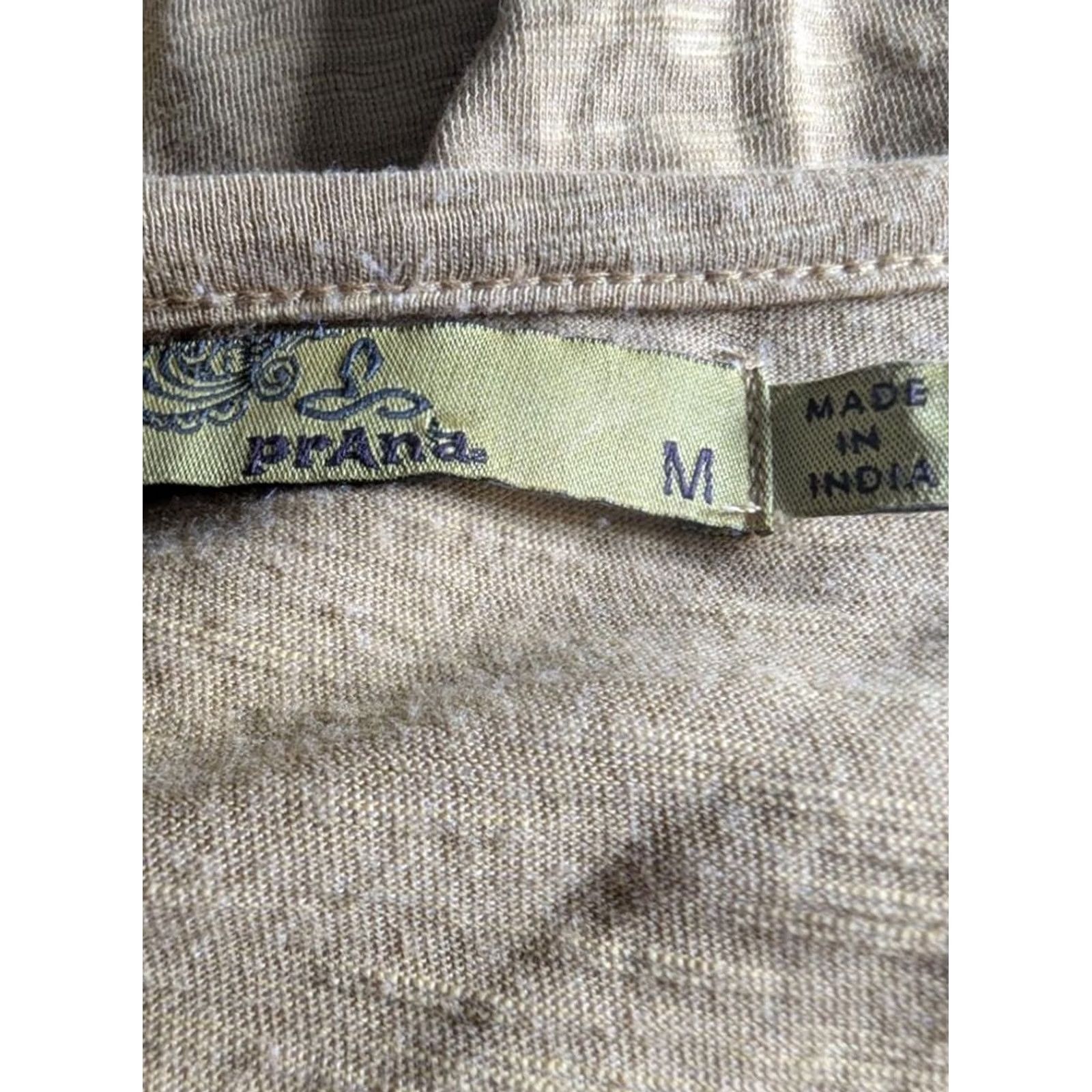 Prana VINTAGE? Prana Gold Top Blouse Womens M Short Sleeve Organic Cotton Blend EUC Boho 70s Festival Womens Size M / US 6-8 / IT 42-44 - 7 Thumbnail