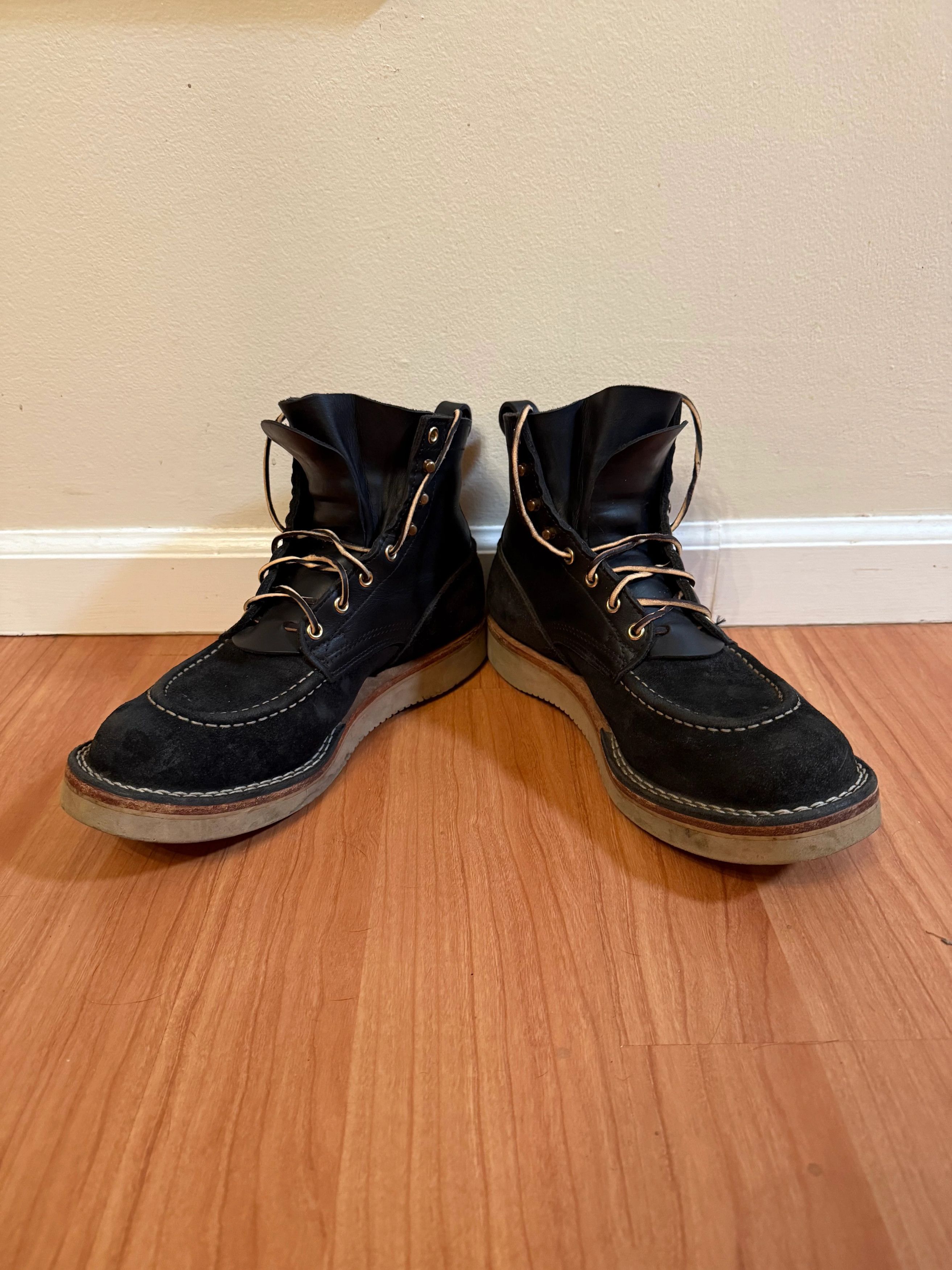 Nicks Boots Nicks Boots Moc Toe 10.5D Smooth/Roughout Black Size US 10.5 / EU 43-44 - 6 Thumbnail