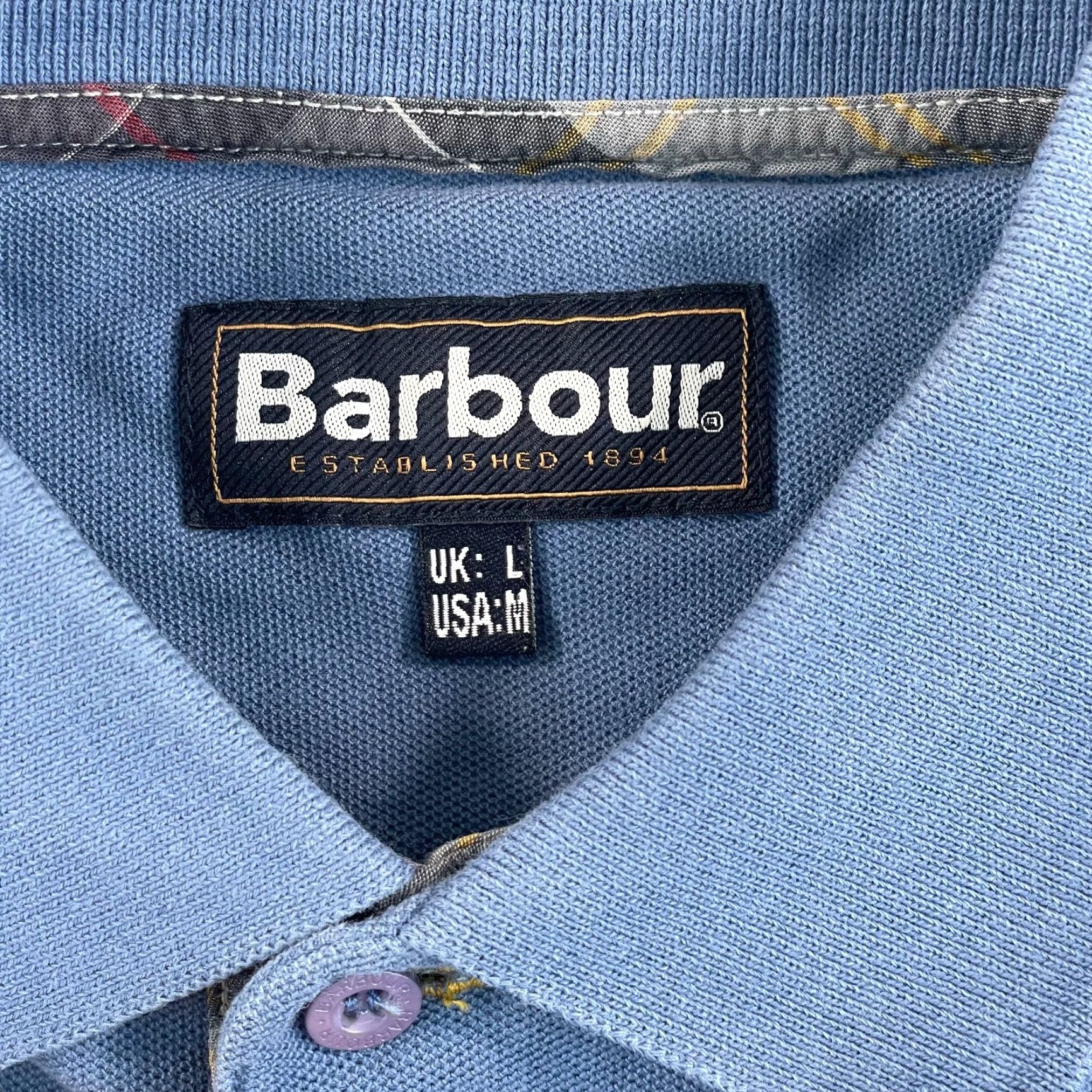 Barbour Barbour Chest Logo Polo Shirt Men Medium Blue Short Sleeve Golf Casual Designer Size US M / EU 48-50 / 2 - 2 Thumbnail