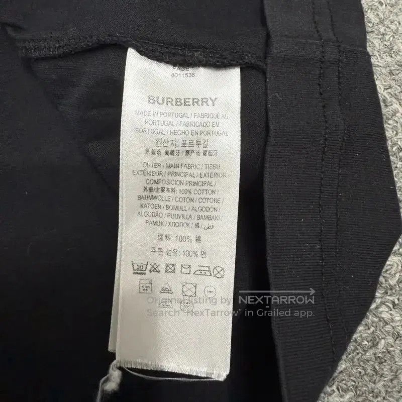 Burberry Burberry Black Cotton XXL T-Shirt. Size US XXL / EU 58 / 5 - 4 Thumbnail