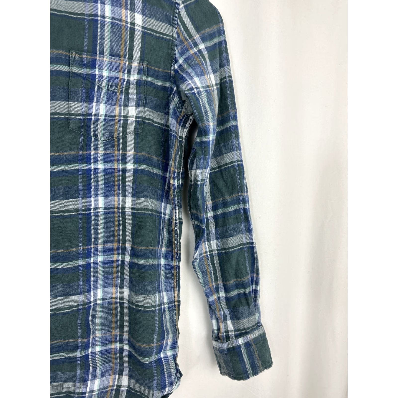 Lucky Brand Lucky Brand Shirt Mens M Classic Plaid Green Blue Pearl Snap Casual Long Sleeve Size US M / EU 48-50 / 2 - 4 Thumbnail