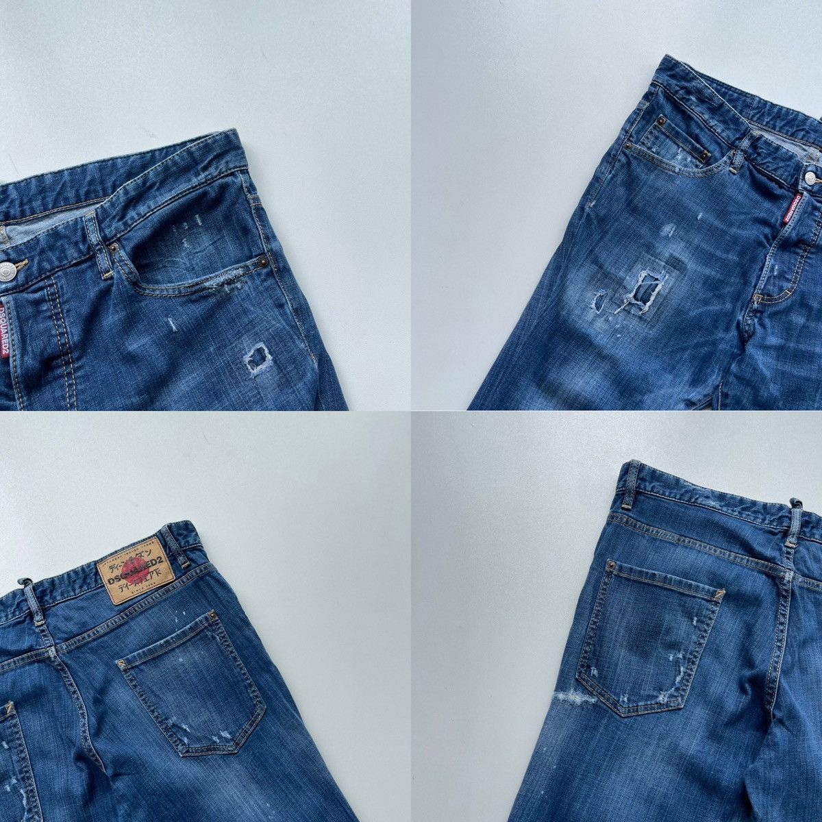 Dsquared2 Dsquared2 Distressed Japan Skinny Dan Stretch Jeans Blue Size US 36 / EU 52 - 6 Thumbnail