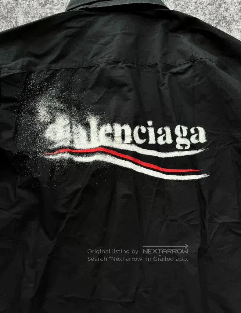 Balenciaga Balenciaga size 40 Black Dissolved Cola Short-sleeve Shirt Size US S / EU 44-46 / 1 - 3 Thumbnail