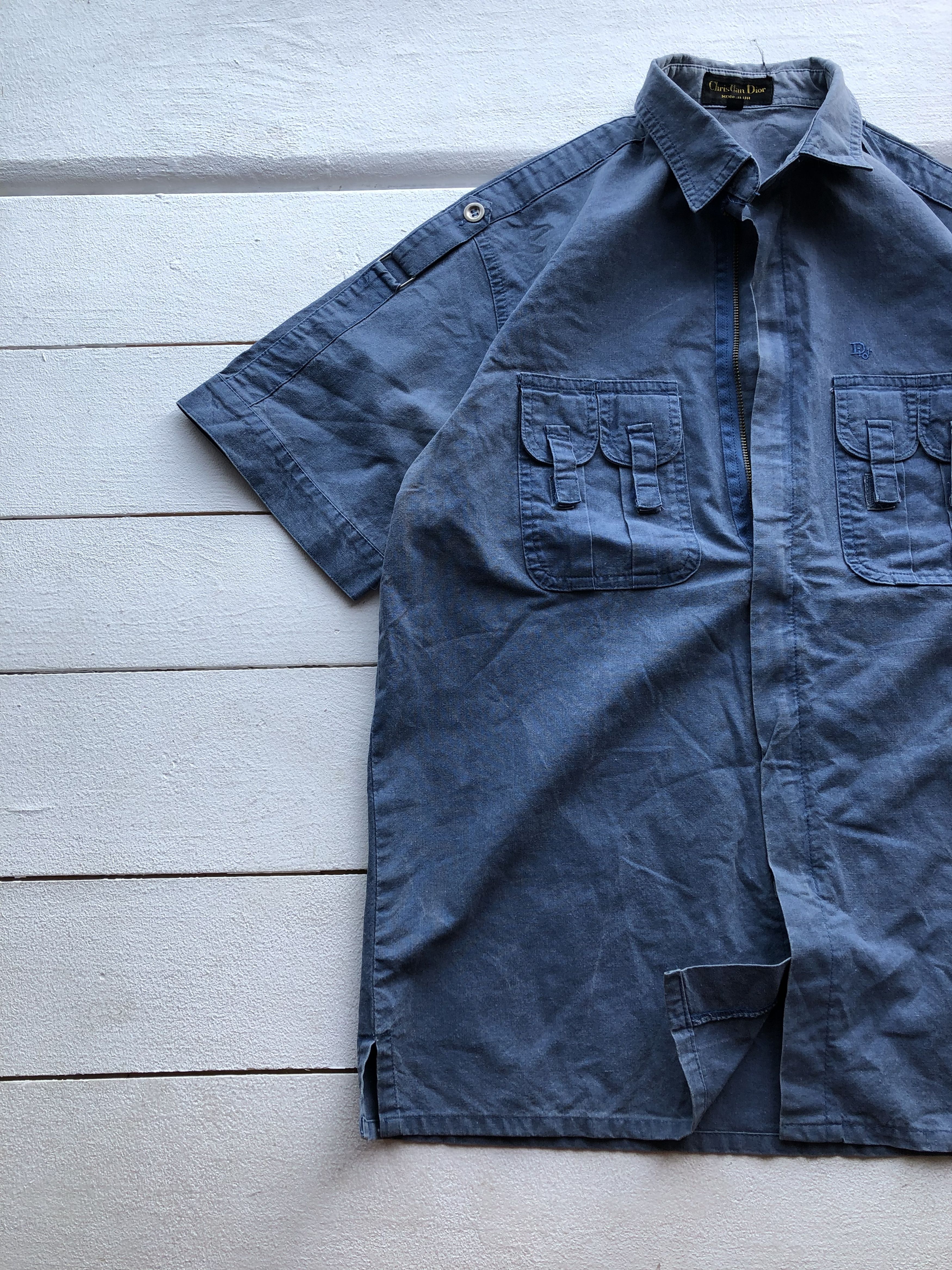 Christian Dior Monsieur 90s Christian Dior Monsieur Multipocket Stone Washed Shirt Size US L / EU 52-54 / 3 - 4 Thumbnail