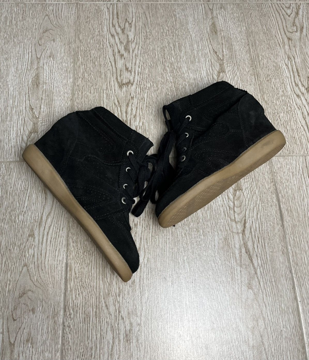 Isabel Marant Etoile ISABEL MARANT ETOILE STYLE BEKETT HYPE BLACK SNEAKERS Size US 8 / IT 38 - 3 Thumbnail