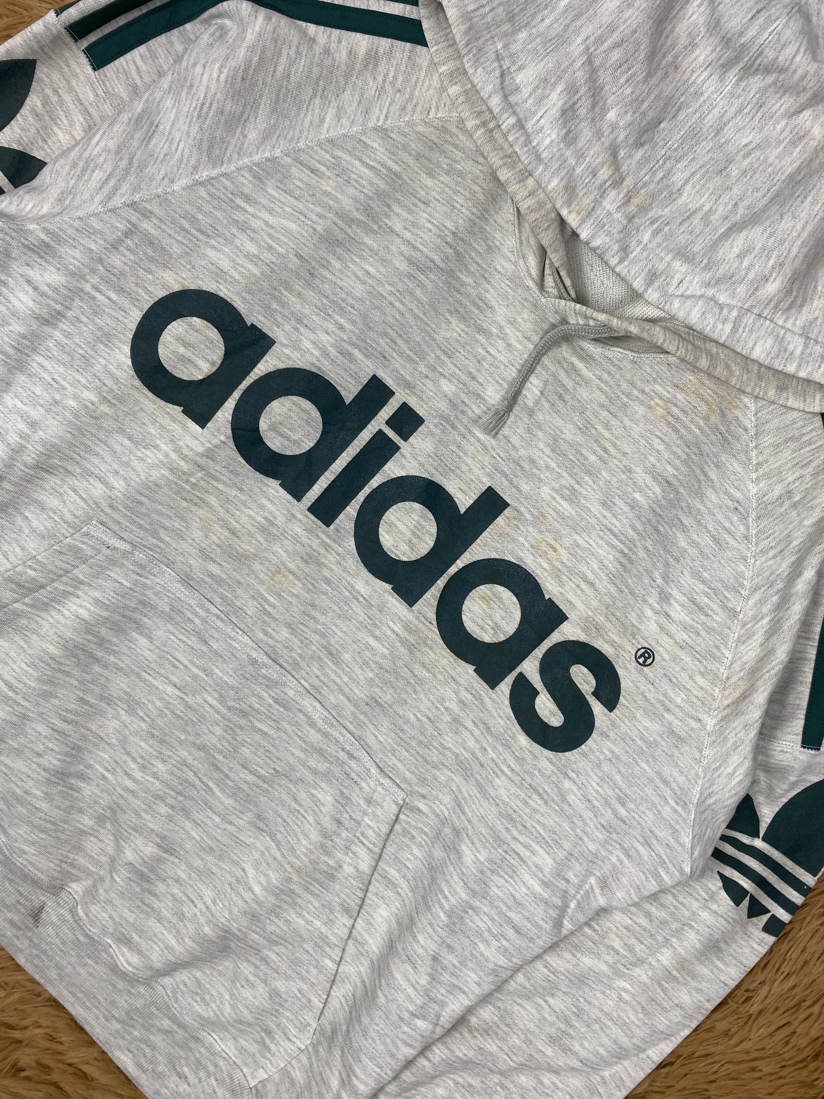 Adidas Vintage Adidas 3 Stripe Trefoil Big Logo Hoodies PS0244 Size US L / EU 52-54 / 3 - 2 Thumbnail