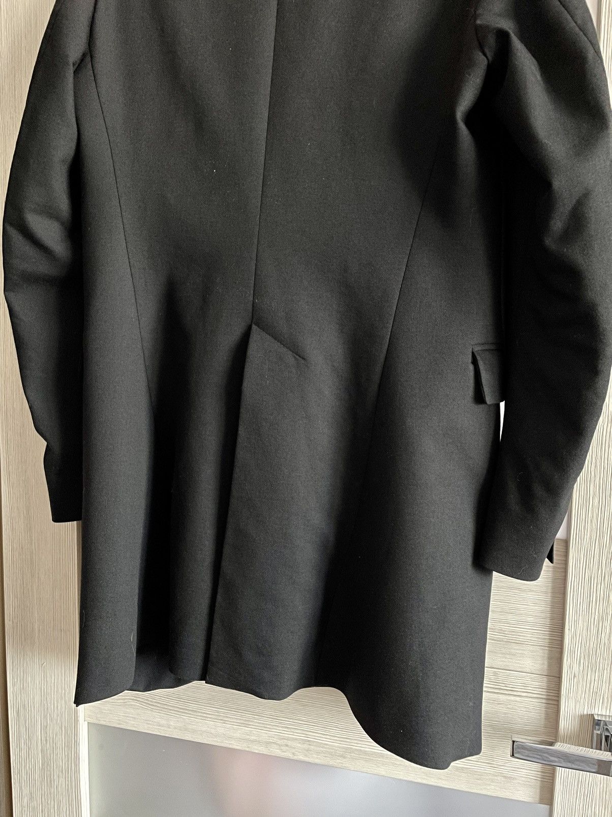 Masnada Masnada Black Double Breasted Anatomical Long Layered Coat Size US M / EU 48-50 / 2 - 8 Thumbnail