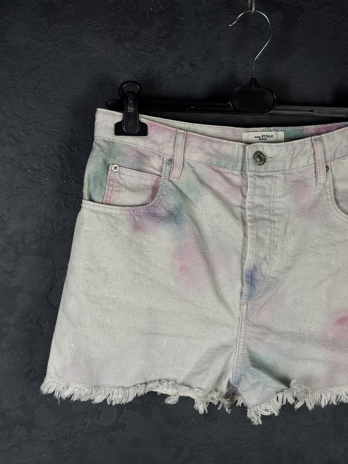 Isabel Marant × Isabel Marant Etoile Isabel Marant Étoile Lesiabb Tie-Dye Denim Short Size 25" / US 0 / IT 36 - 2 Thumbnail