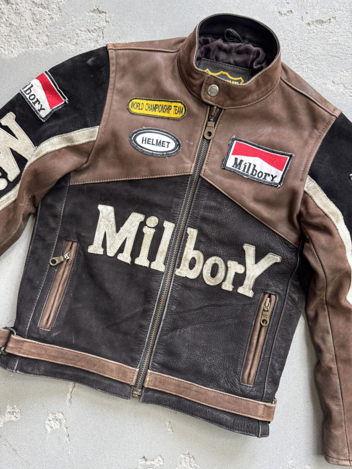 Genuine Leather Vintage Marlboro Brown suede leather jacket Size XXS / US 00 / IT 34 - 3 Thumbnail