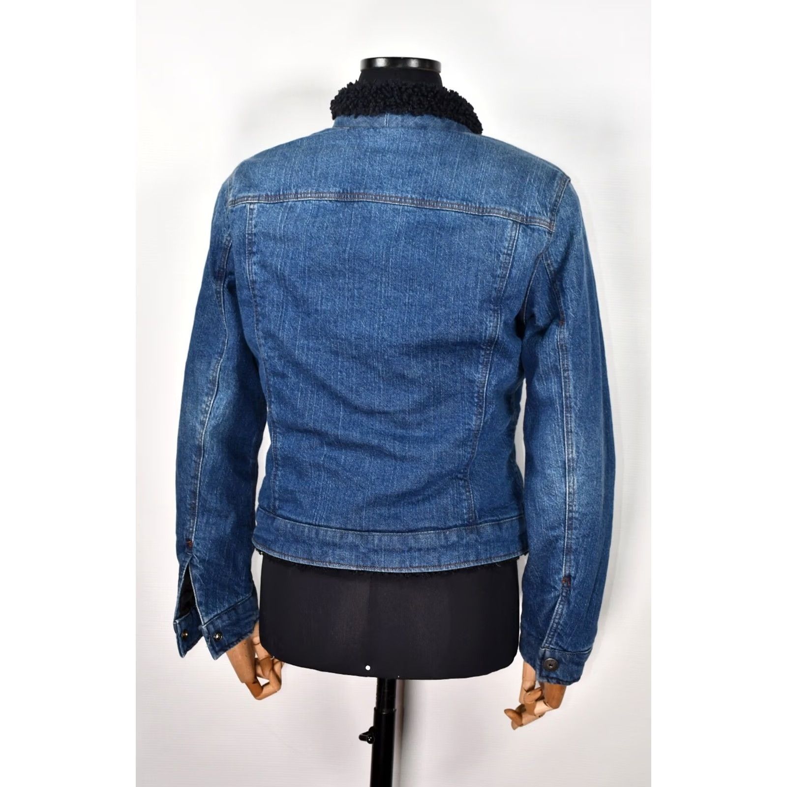 G-Star G-Star Raw 3301 Slim Sherpa Jacket WMN Sato Stretch Denim Blue M Women Jacket Sherpa Stretch Denim Slim Wool? (Note: original must be used) Size M / US 6-8 / IT 42-44 - 3 Thumbnail