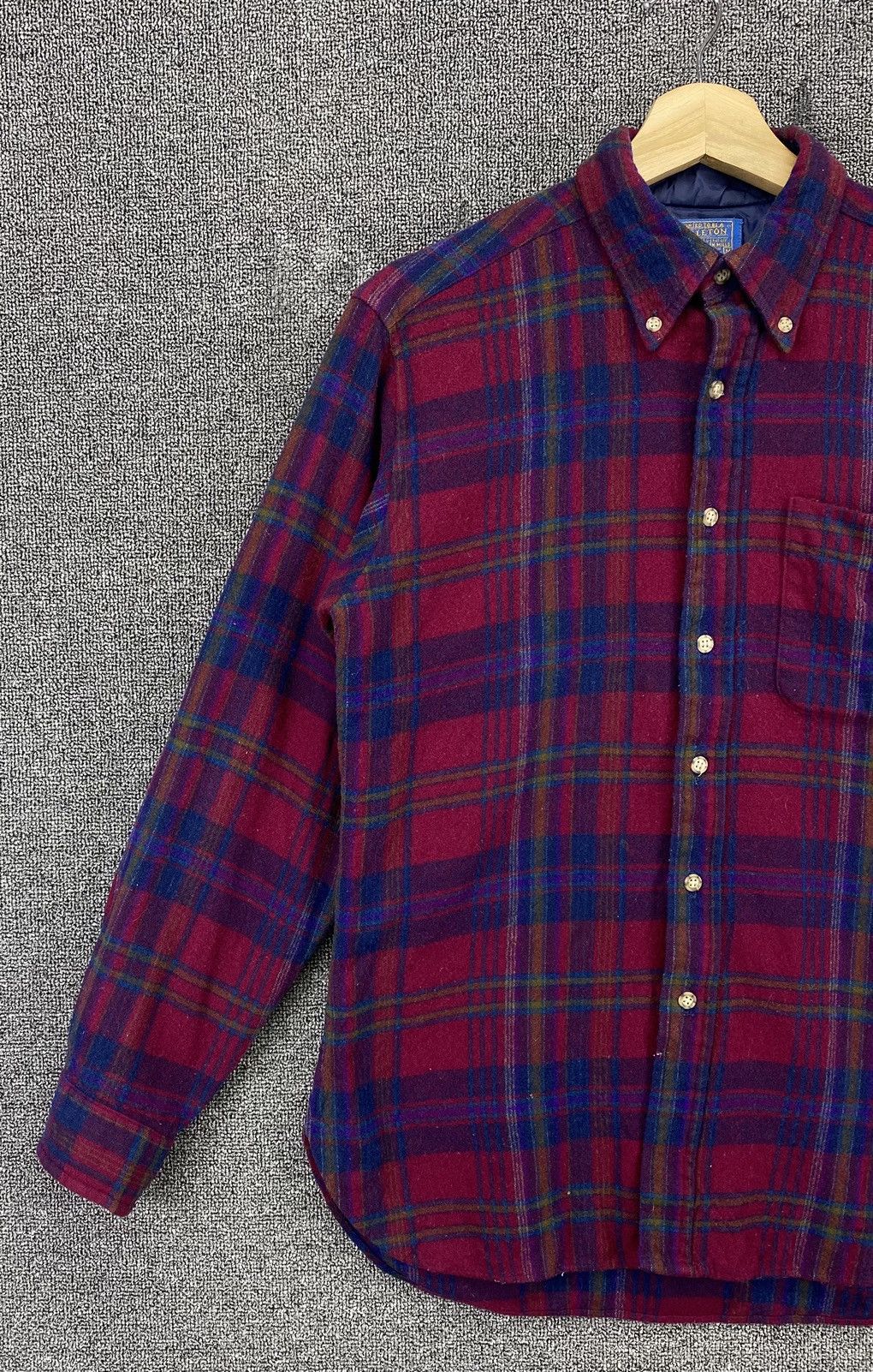 Pendleton Vintage Pendleton Wool Flannel Shadow Plaid Shirts Button Up Size M / US 6-8 / IT 42-44 - 4 Thumbnail