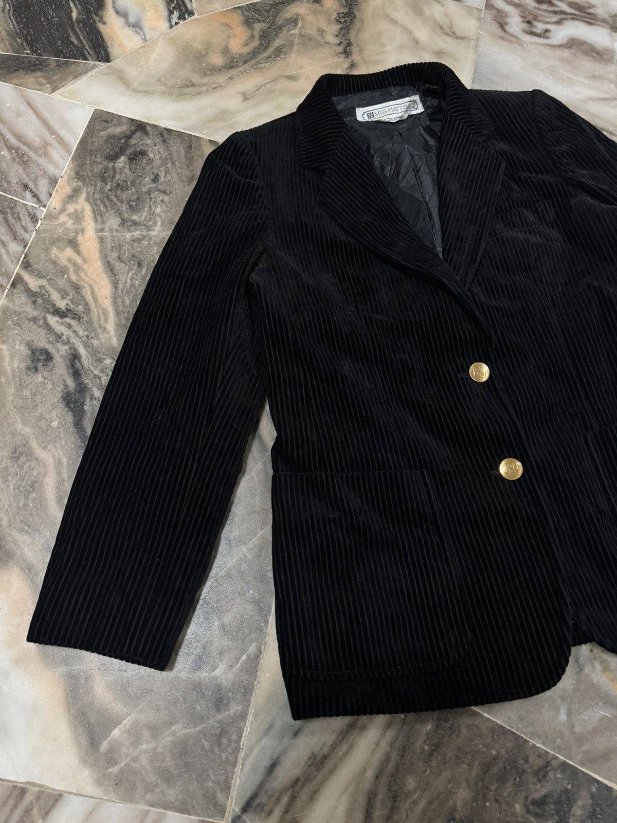 Piattelli Miss Piattelli Corduroy Velvet Blazer Jacket Size S / US 4 / IT 40 - 5 Thumbnail