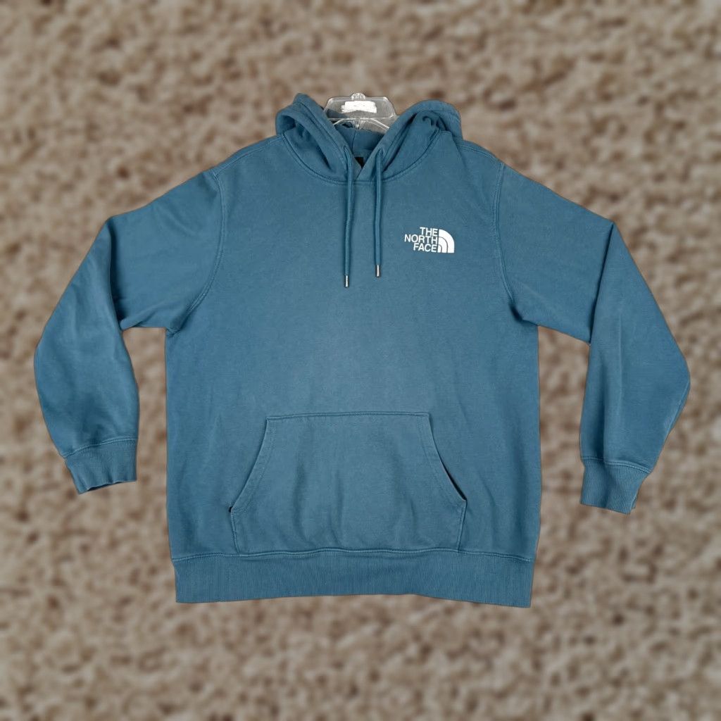 The North Face The North Face Hoodie Mens Large Blue Cotton Blend Pullover Size US L / EU 52-54 / 3 - 1 Thumbnail