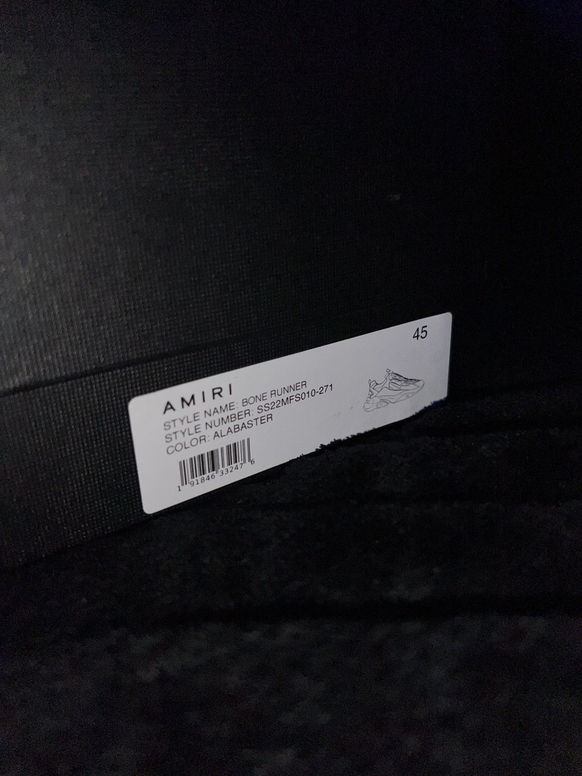 Amiri Amiri bone runner “Alabaster” Size US 12 / EU 45 - 16 Thumbnail